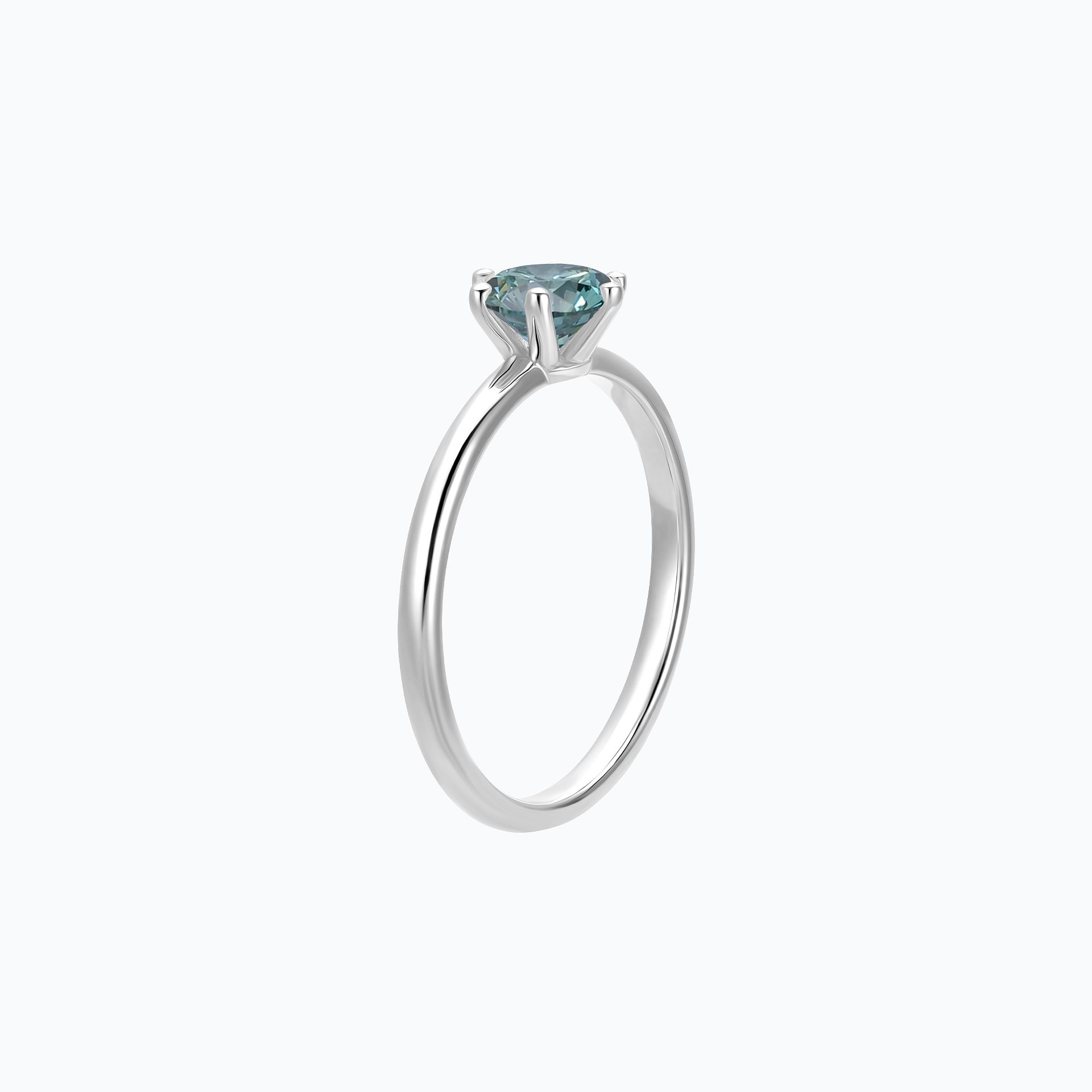 Solitaire Magnolia Diamant Vert de Synthèse