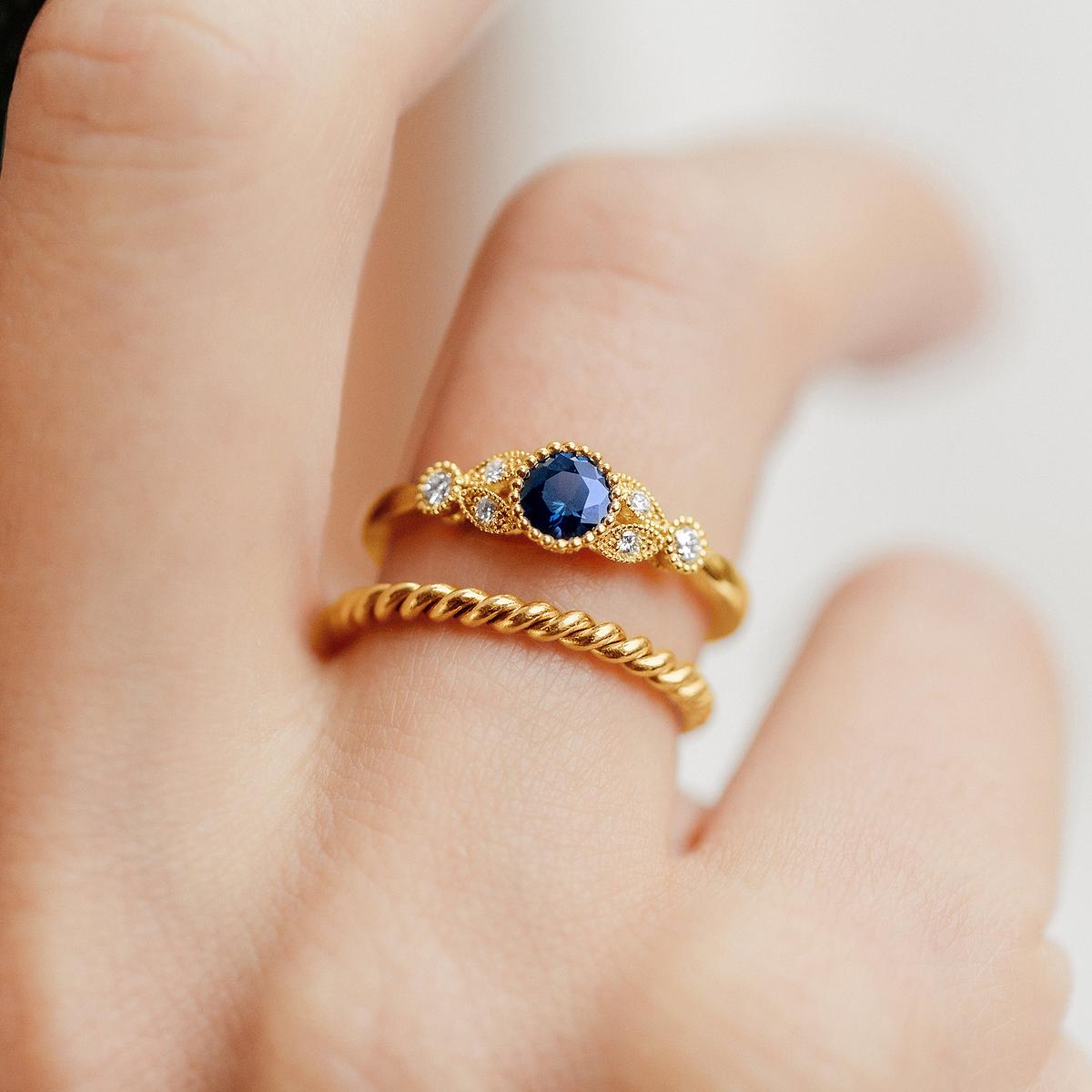 Solitaire Salomé Millegrain Saphir