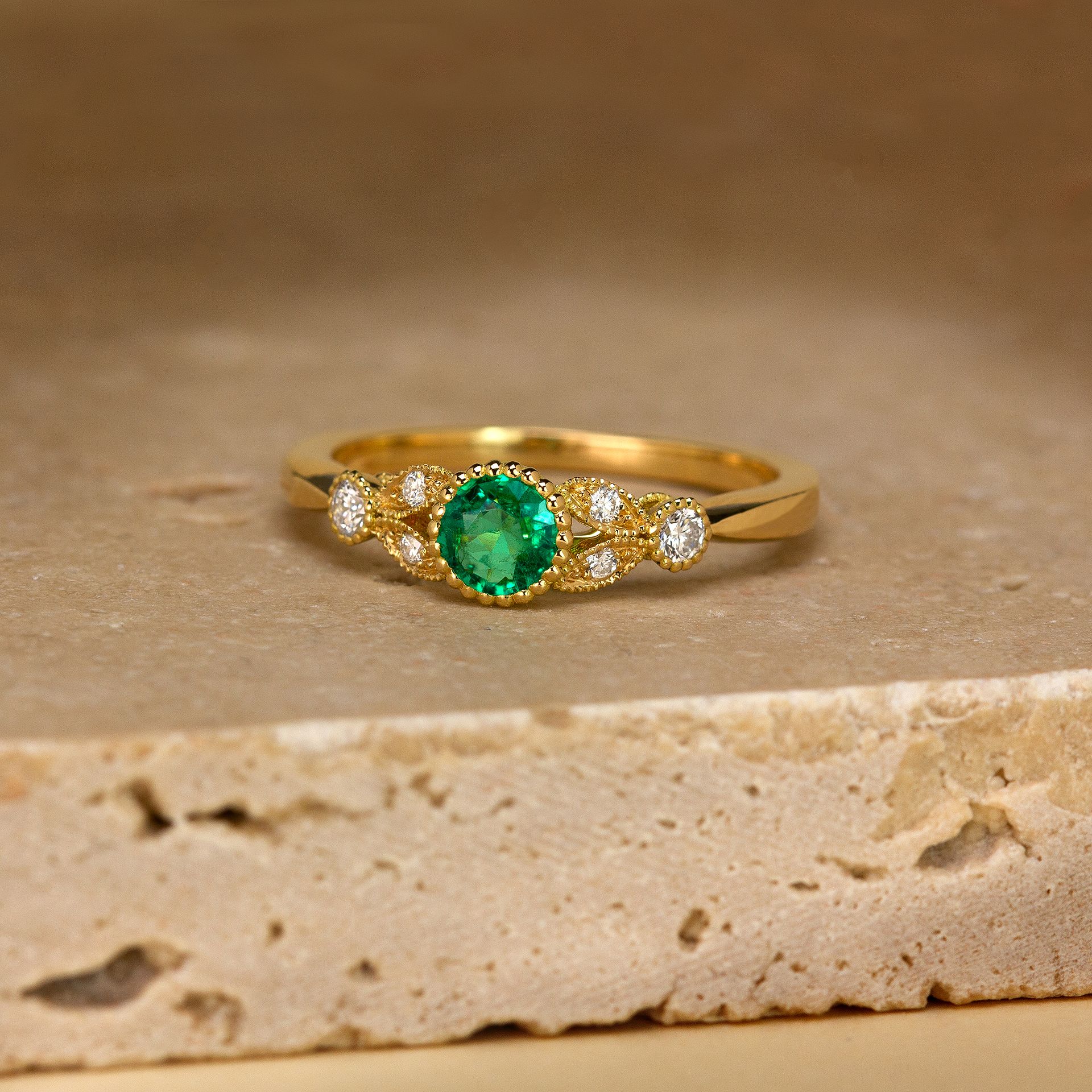 Solitaire Salomé Millegrain Émeraude