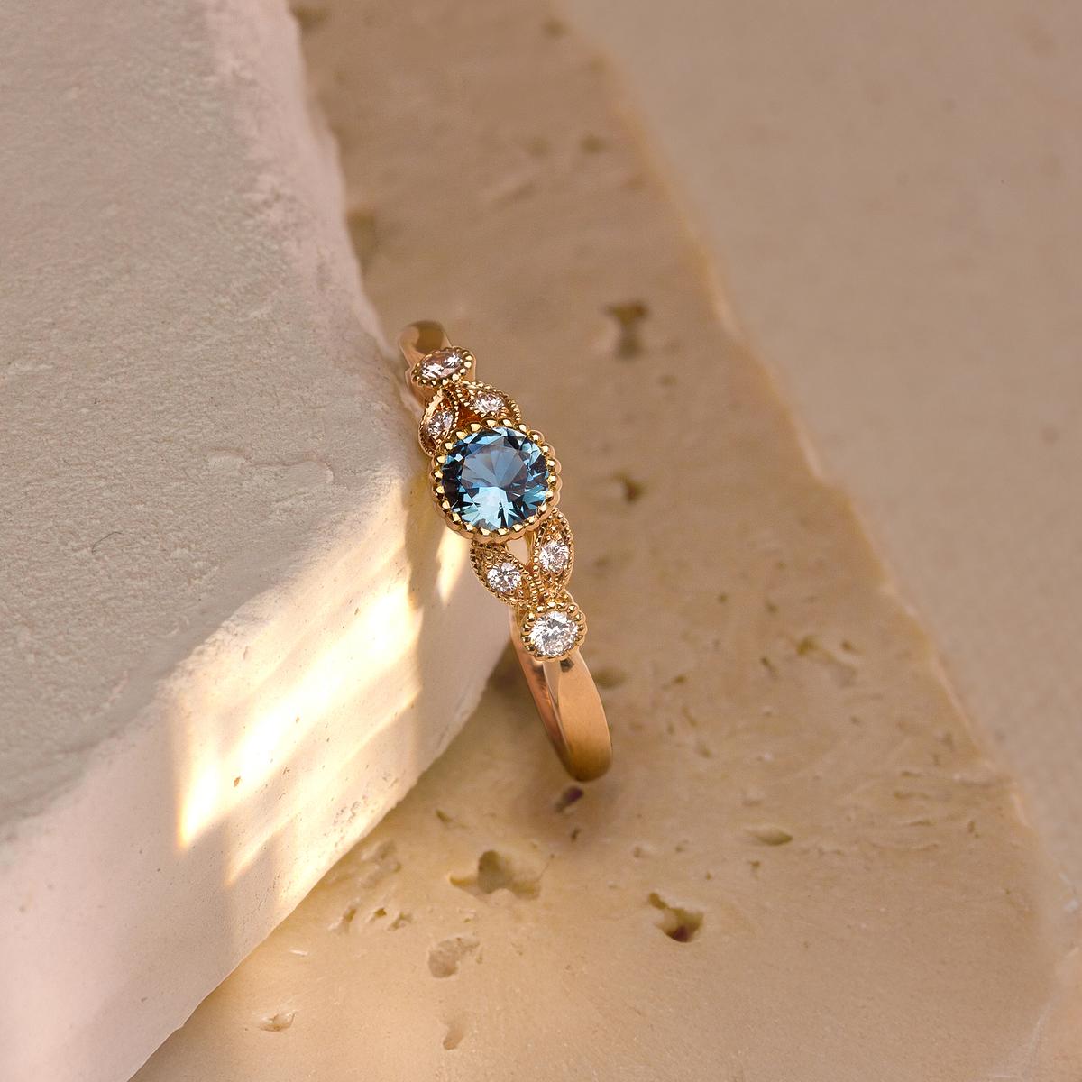 Solitaire Salomé Millegrain Aigue-Marine