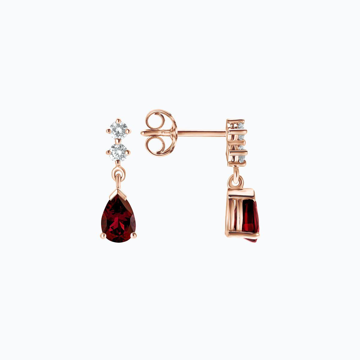 Boucles Paquita Grenat