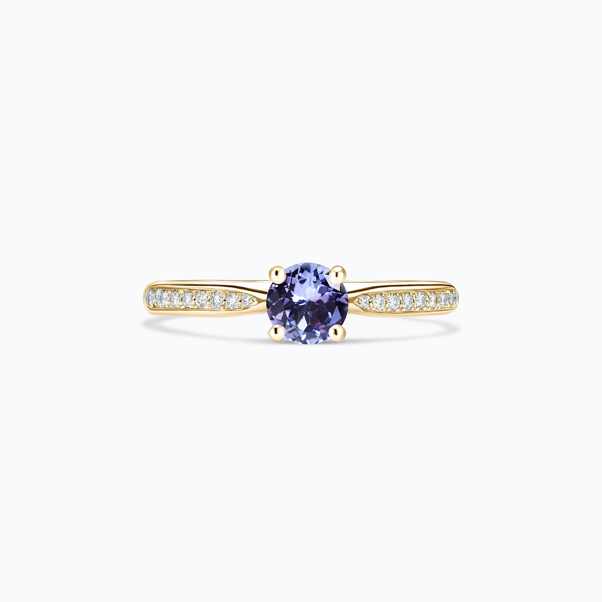 Solitaire Pavé Luna Tanzanite 4.5 mm