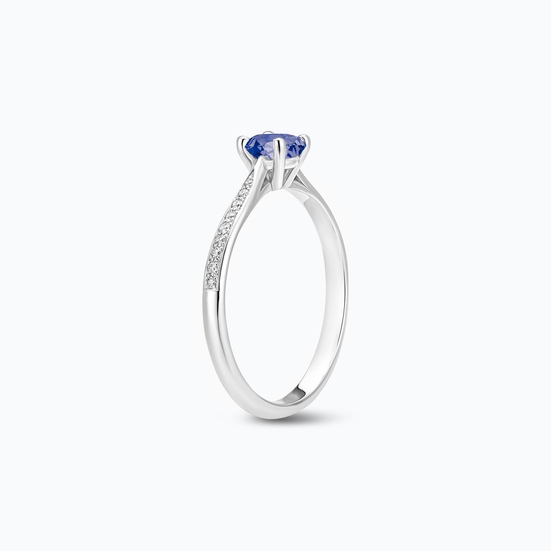 Solitaire Pavé Luna Tanzanite 4.5 mm