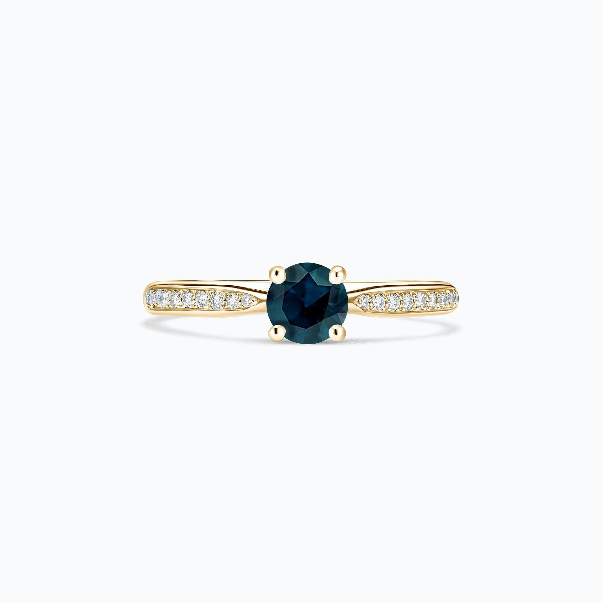 Solitaire Pavé Luna Topaze Blue London 4.5 mm