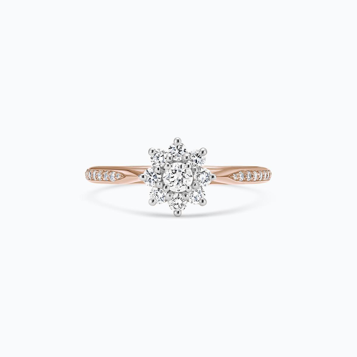 Solitaire Pavé Marguerite Étoilée 0.10 carat