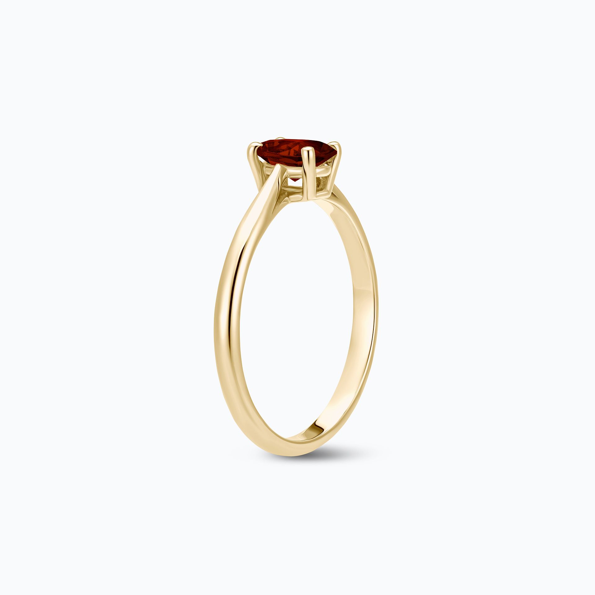 Solitaire Luna Ovale Rubis