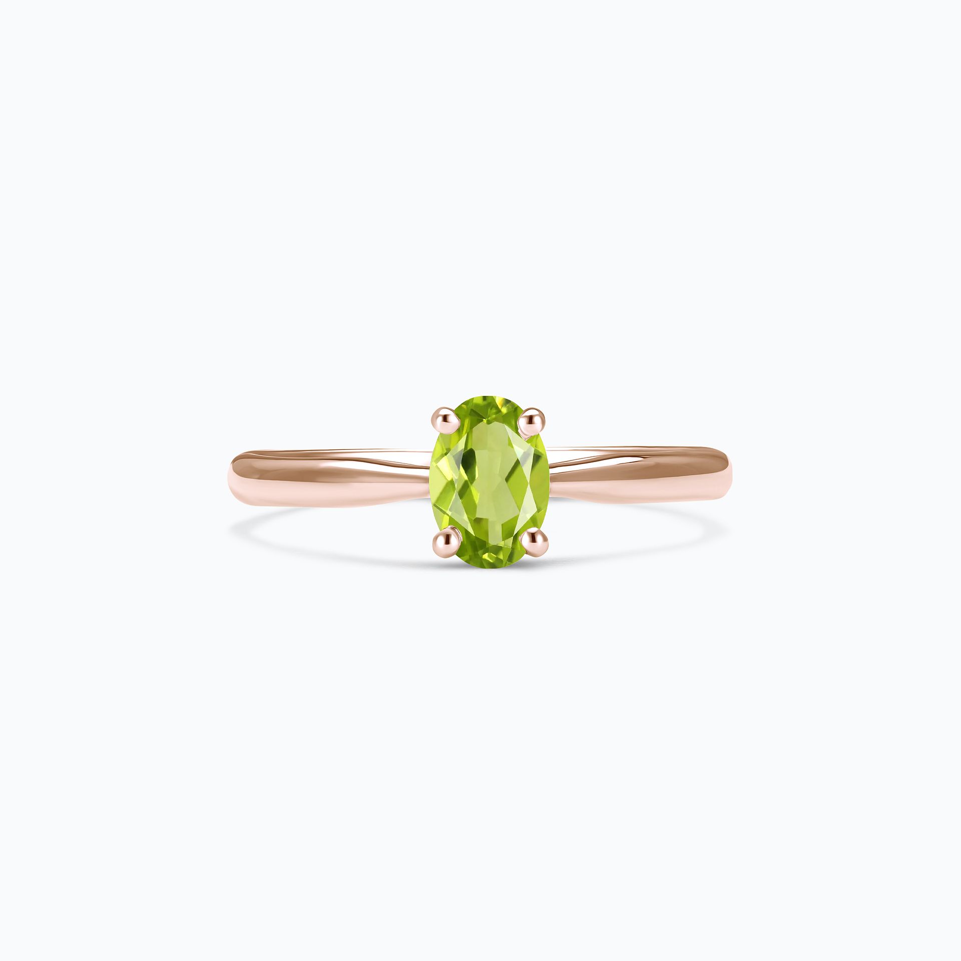 Solitaire Luna Ovale Péridot