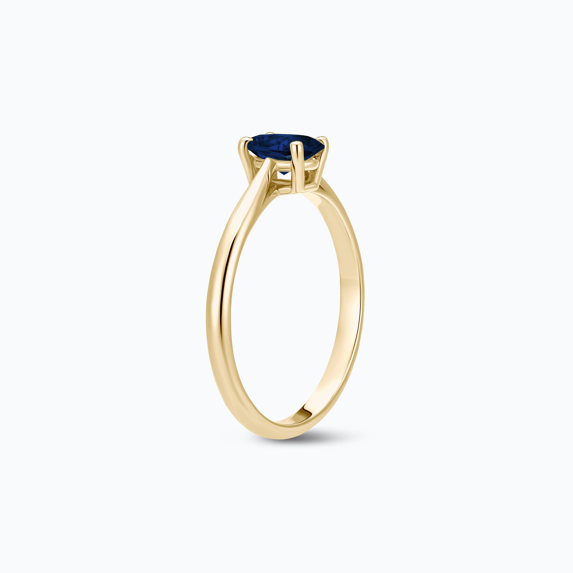 Solitaire Luna Ovale Saphir