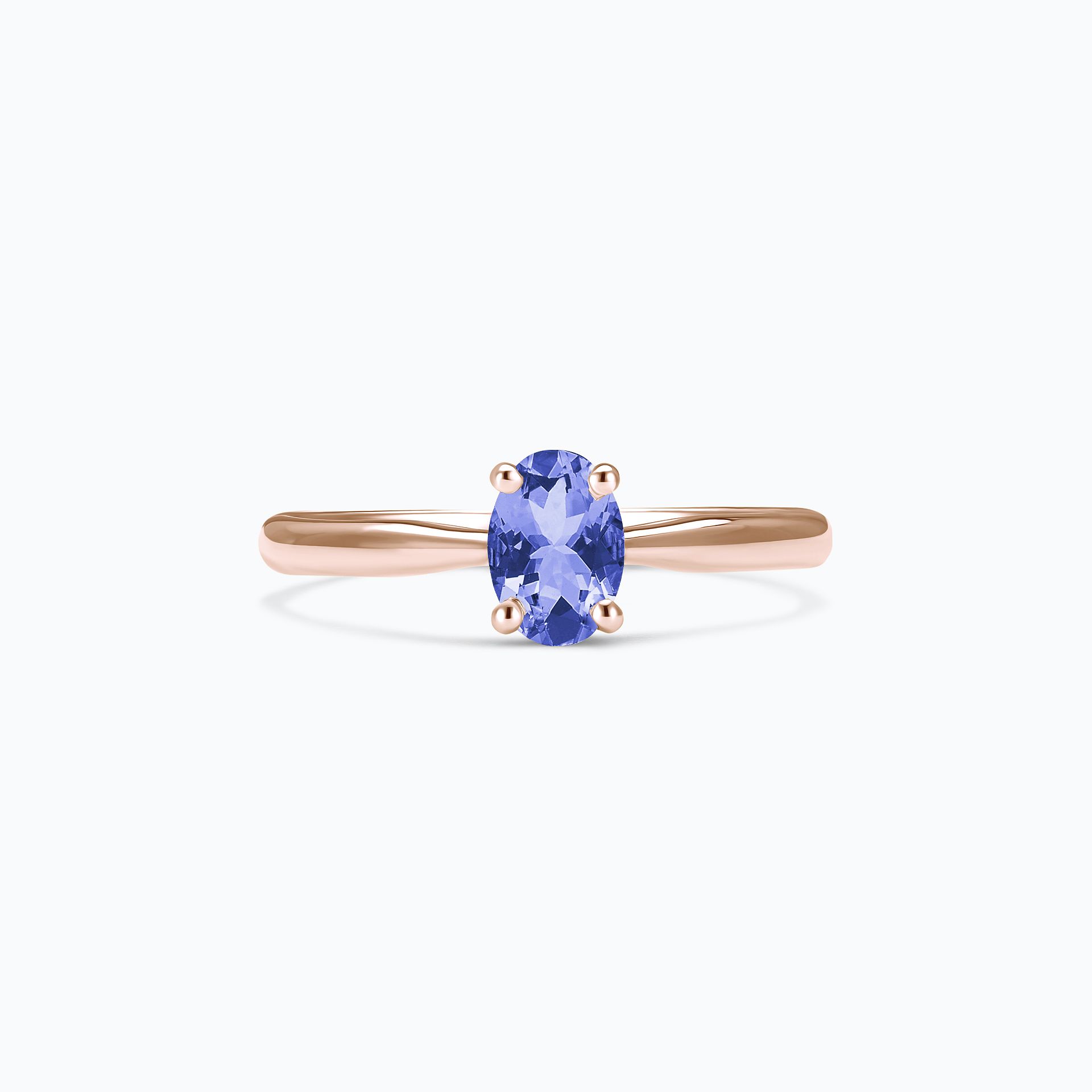 Solitaire Luna Ovale Tanzanite