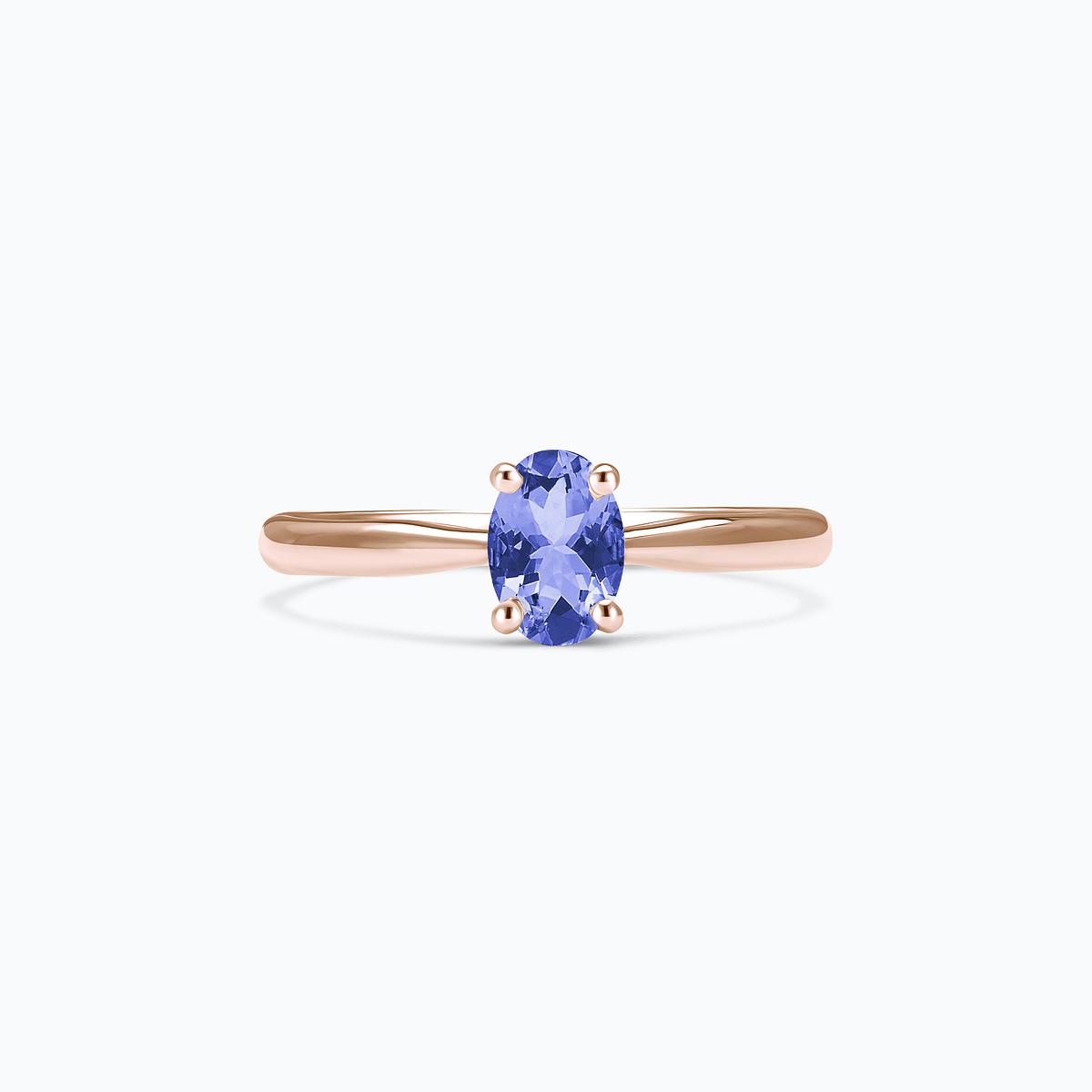 Solitaire Luna Ovale Tanzanite