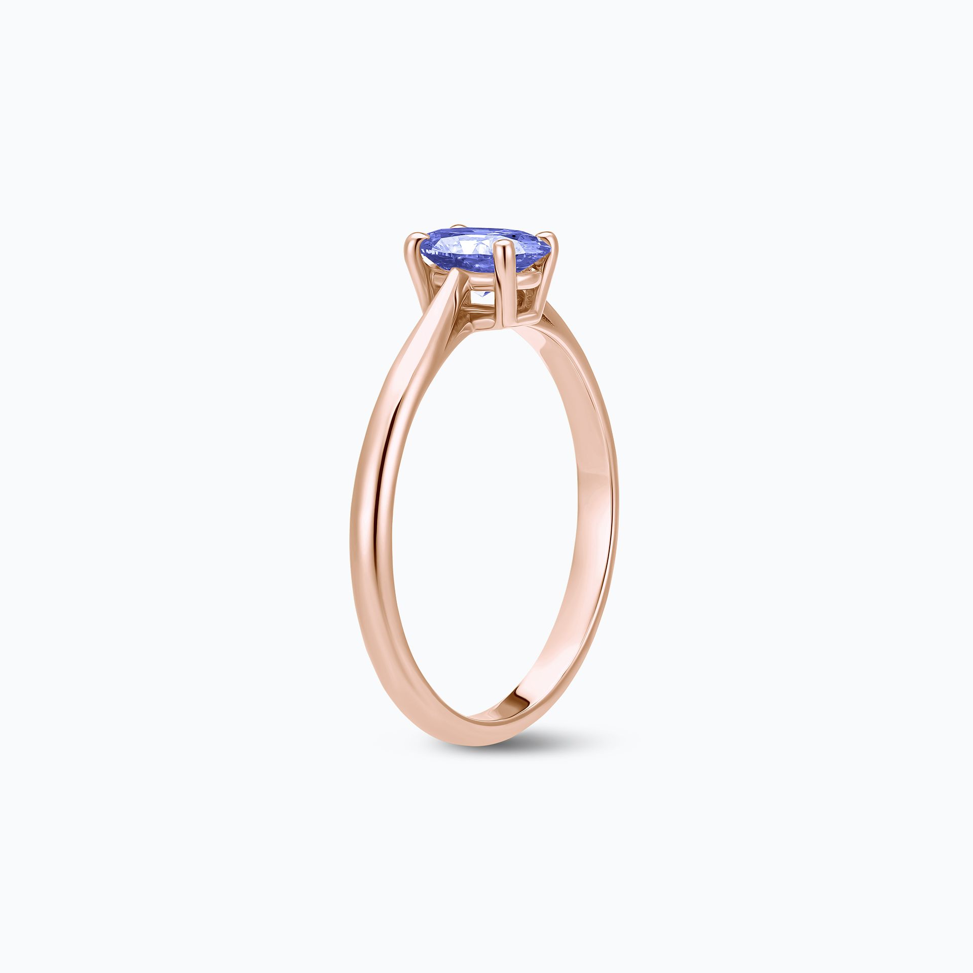 Solitaire Luna Ovale Tanzanite
