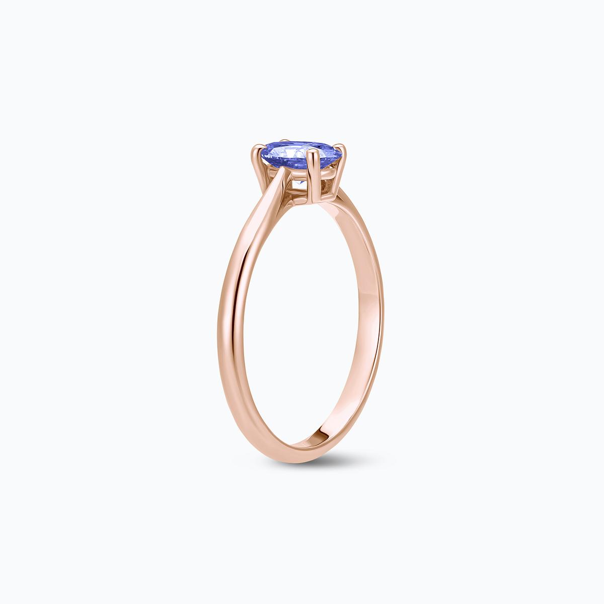 Solitaire Luna Ovale Tanzanite