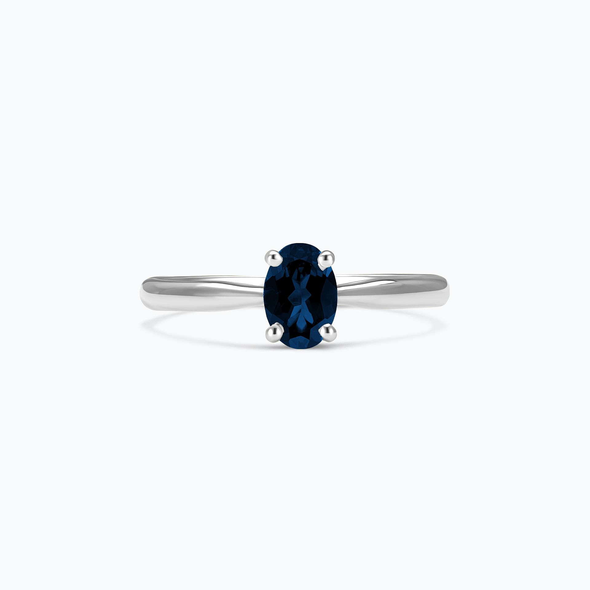 Solitaire Luna Ovale Saphir
