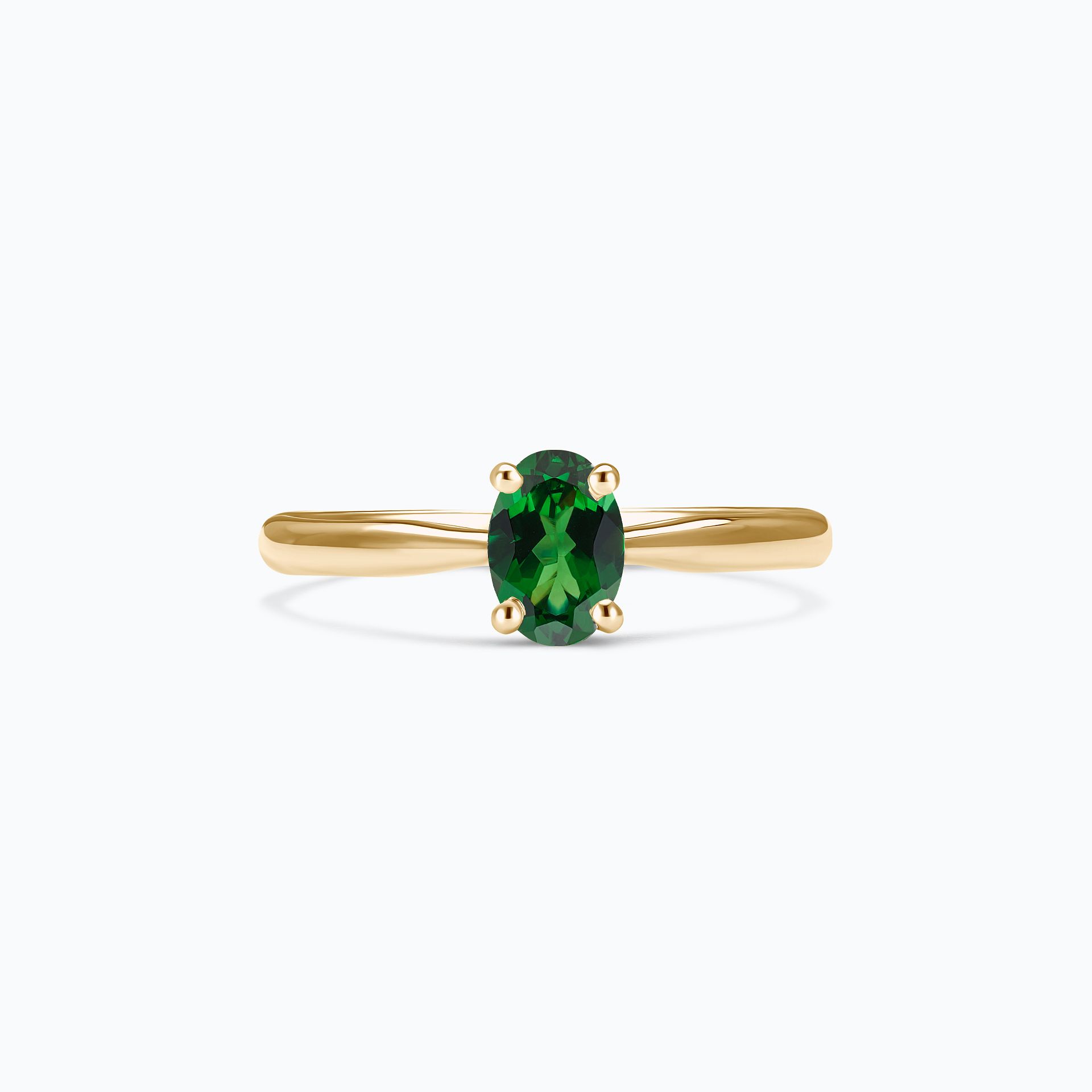 Solitaire Luna Ovale Tsavorite