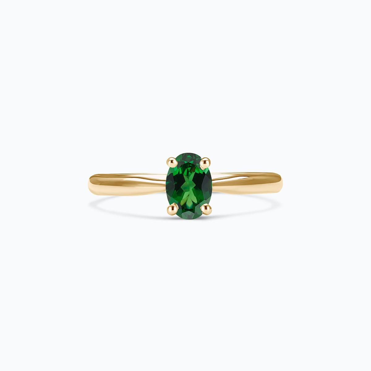 Solitaire Luna Ovale Tsavorite