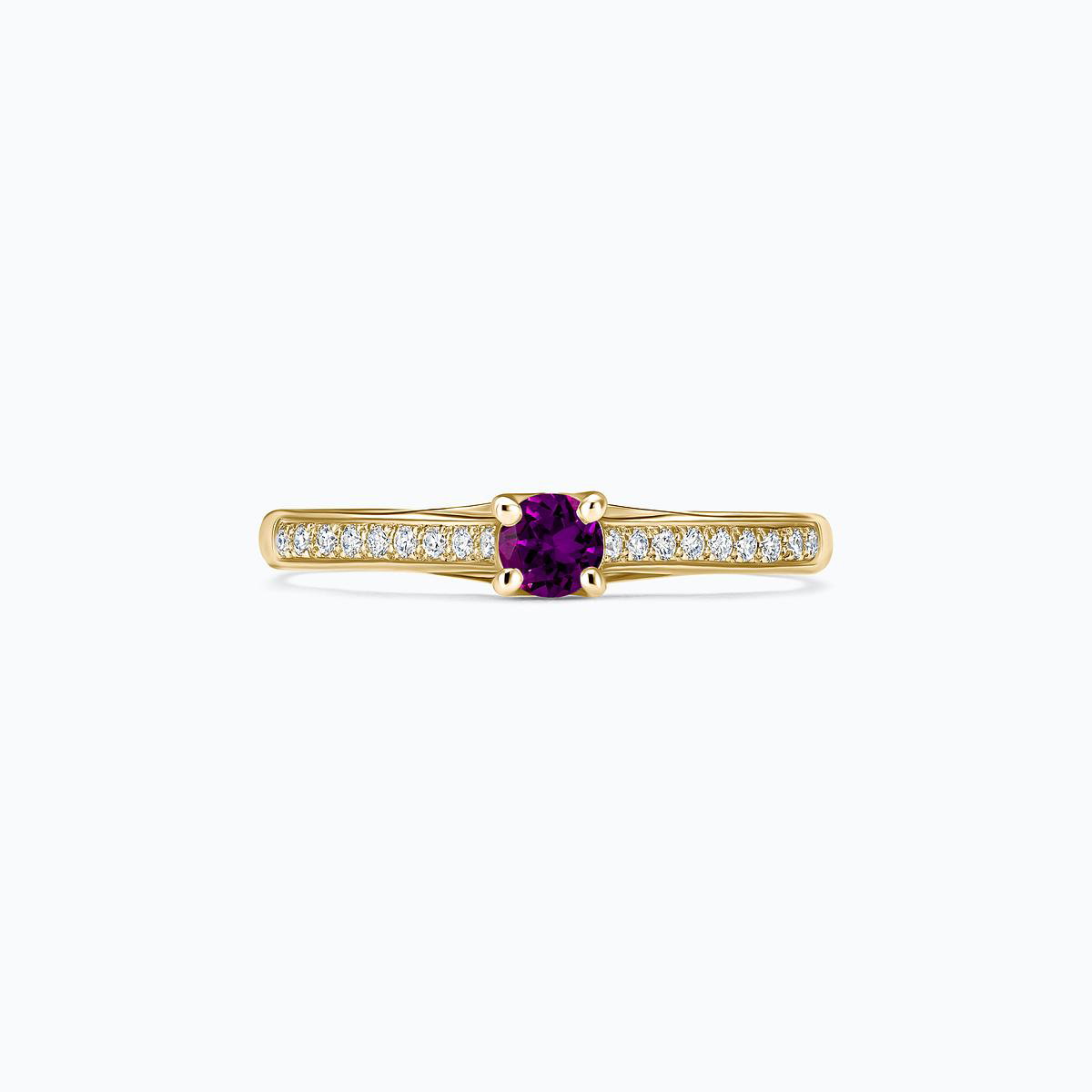 Solitaire Pavé Fanny Améthyste 3.5 mm