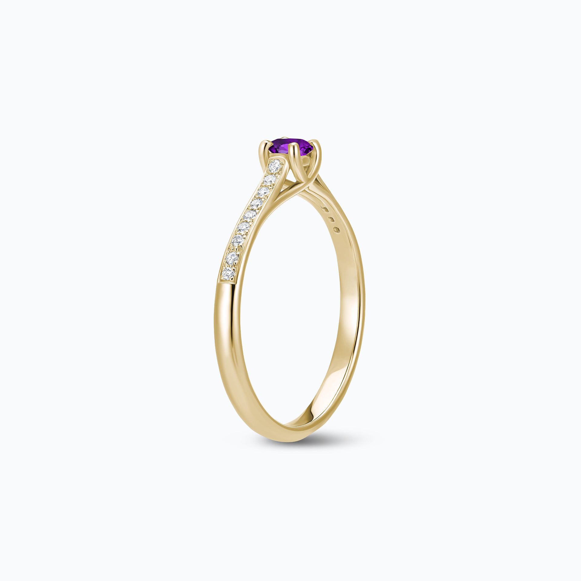 Solitaire Pavé Fanny Améthyste 3.5 mm