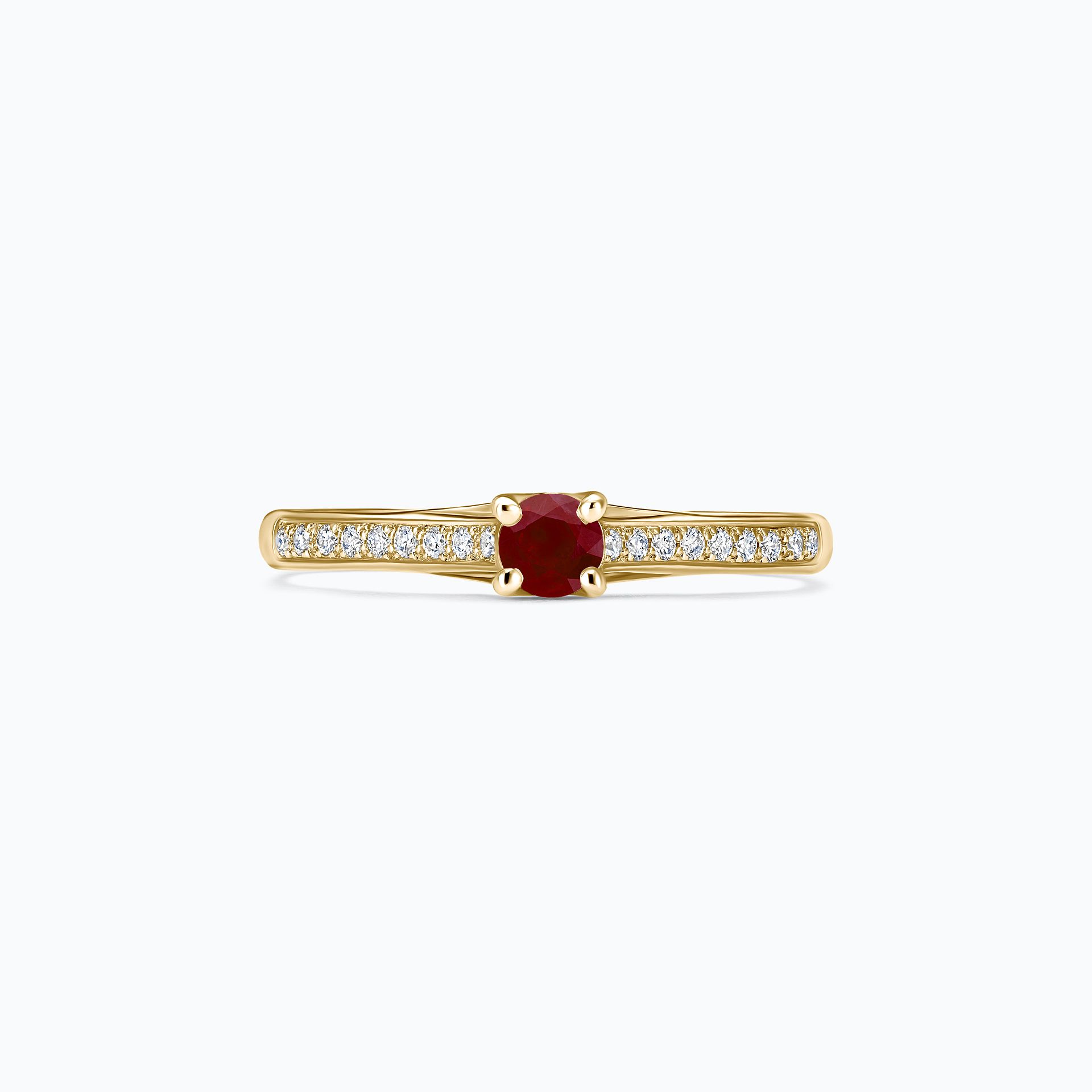 Solitaire Pavé Fanny Rubis 3.5 mm