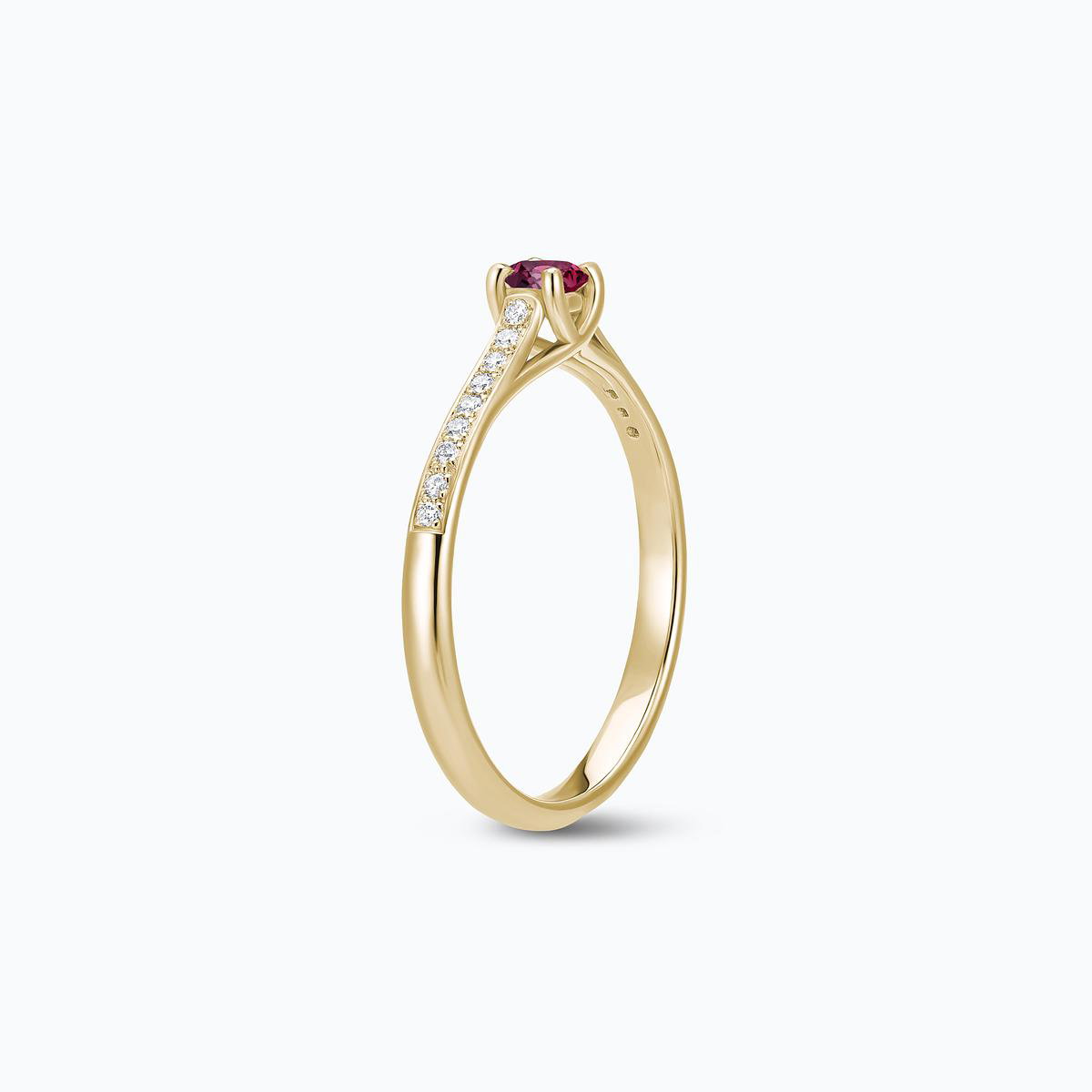 Solitaire Pavé Fanny Rubis 3.5 mm