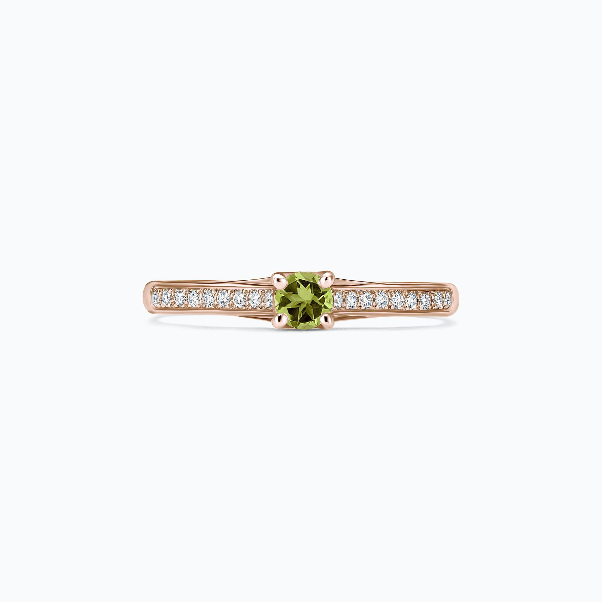 Solitaire Pavé Fanny Péridot 3.5 mm