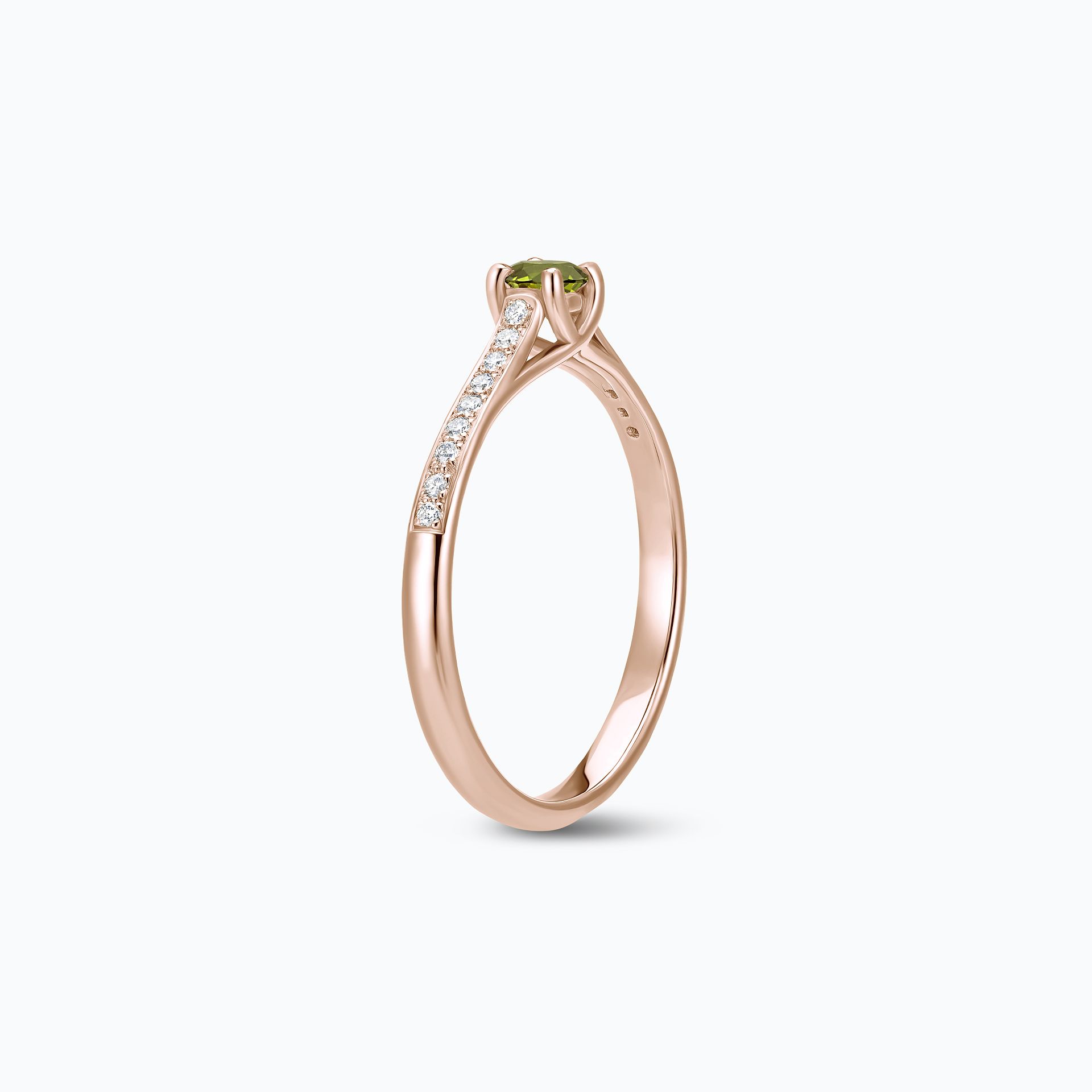 Solitaire Pavé Fanny Péridot 3.5 mm