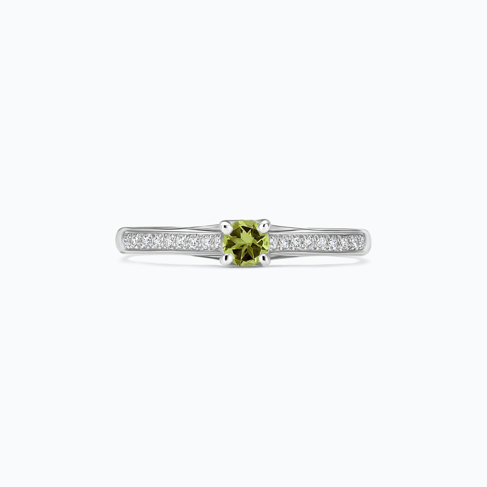 Solitaire Pavé Fanny Péridot 3.5 mm