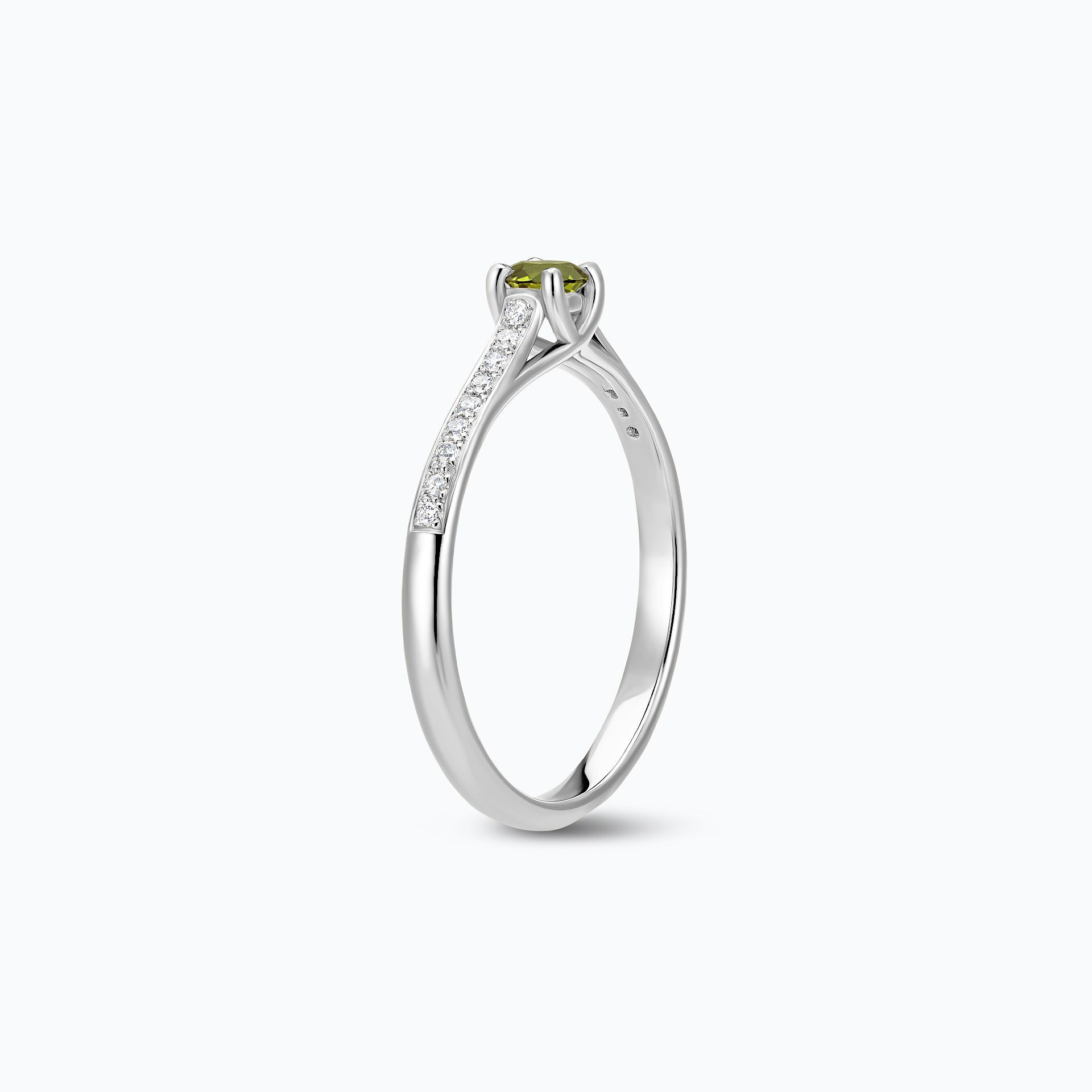 Solitaire Pavé Fanny Péridot 3.5 mm