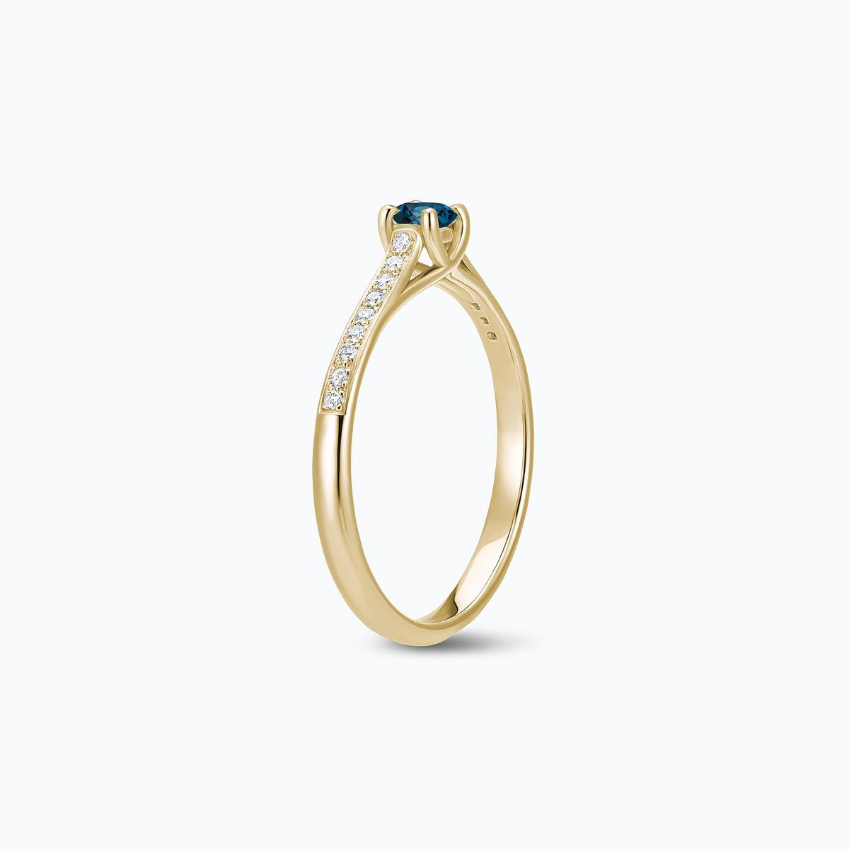 Solitaire Pavé Fanny Topaze Blue London 3.5 mm