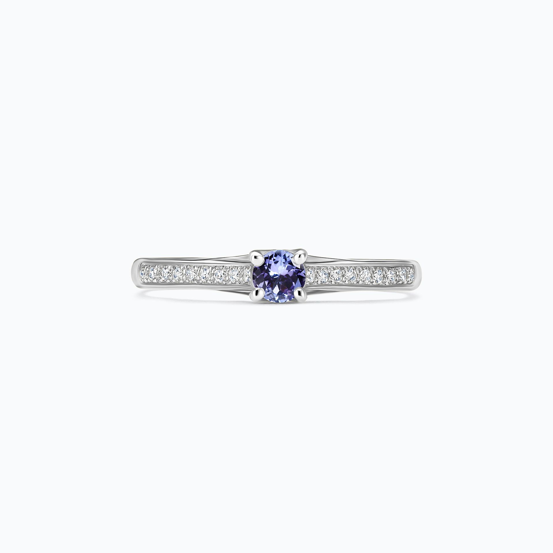 Solitaire Pavé Fanny Tanzanite 3.5 mm
