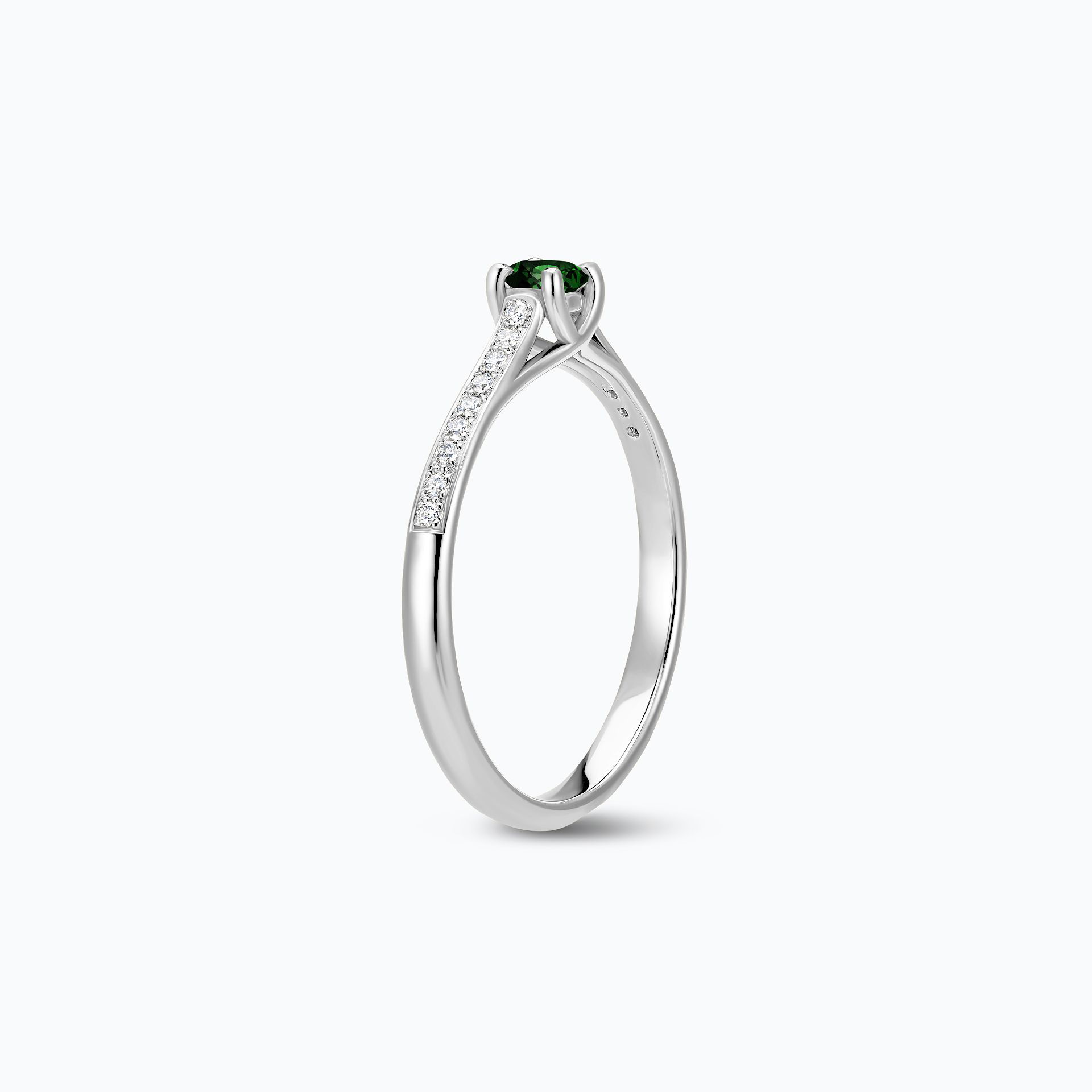 Solitaire Pavé Fanny Tsavorite 3.5 mm