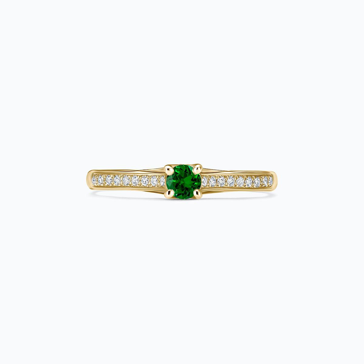 Solitaire Pavé Fanny Tsavorite 3.5 mm