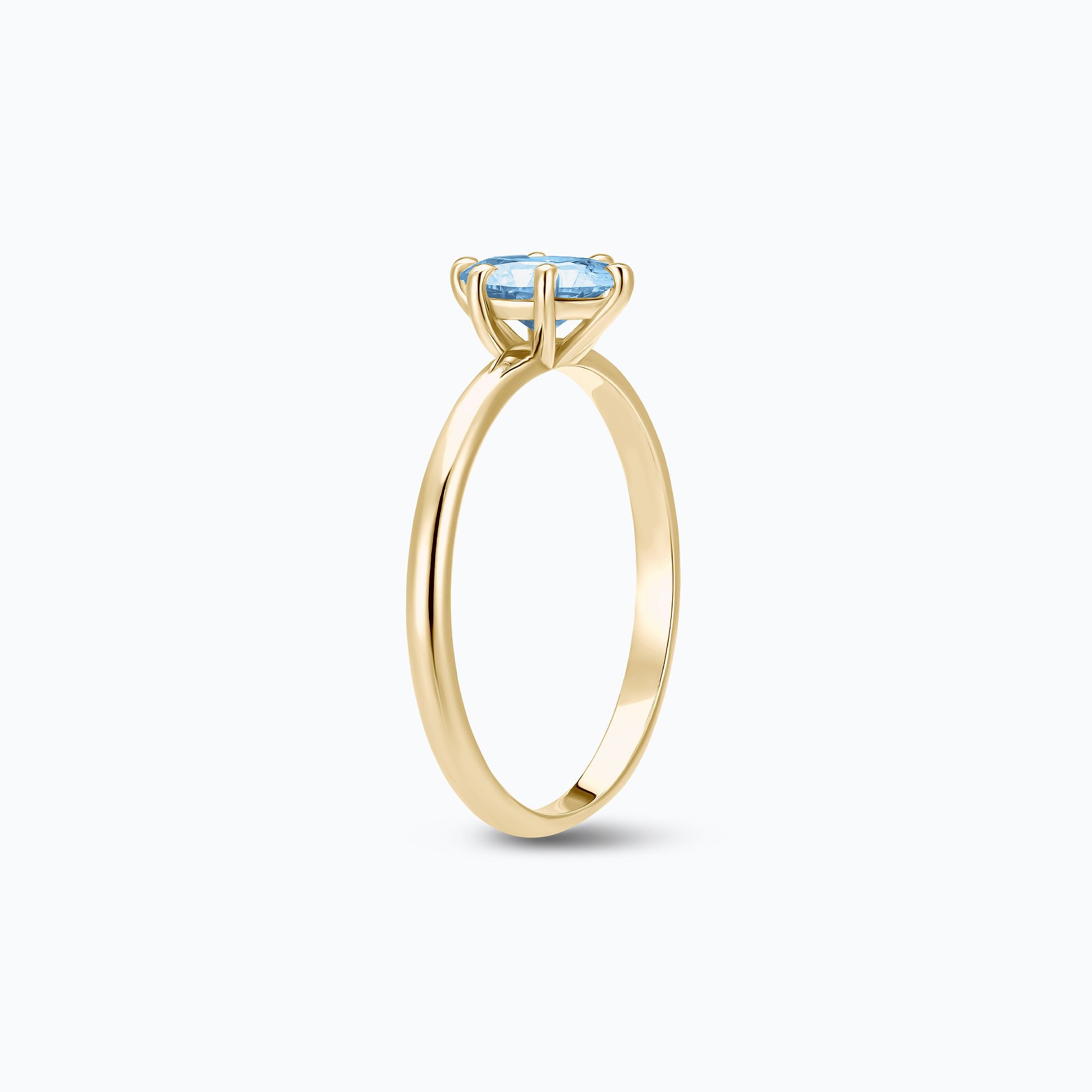 Solitaire Alva Ovale Aigue-Marine