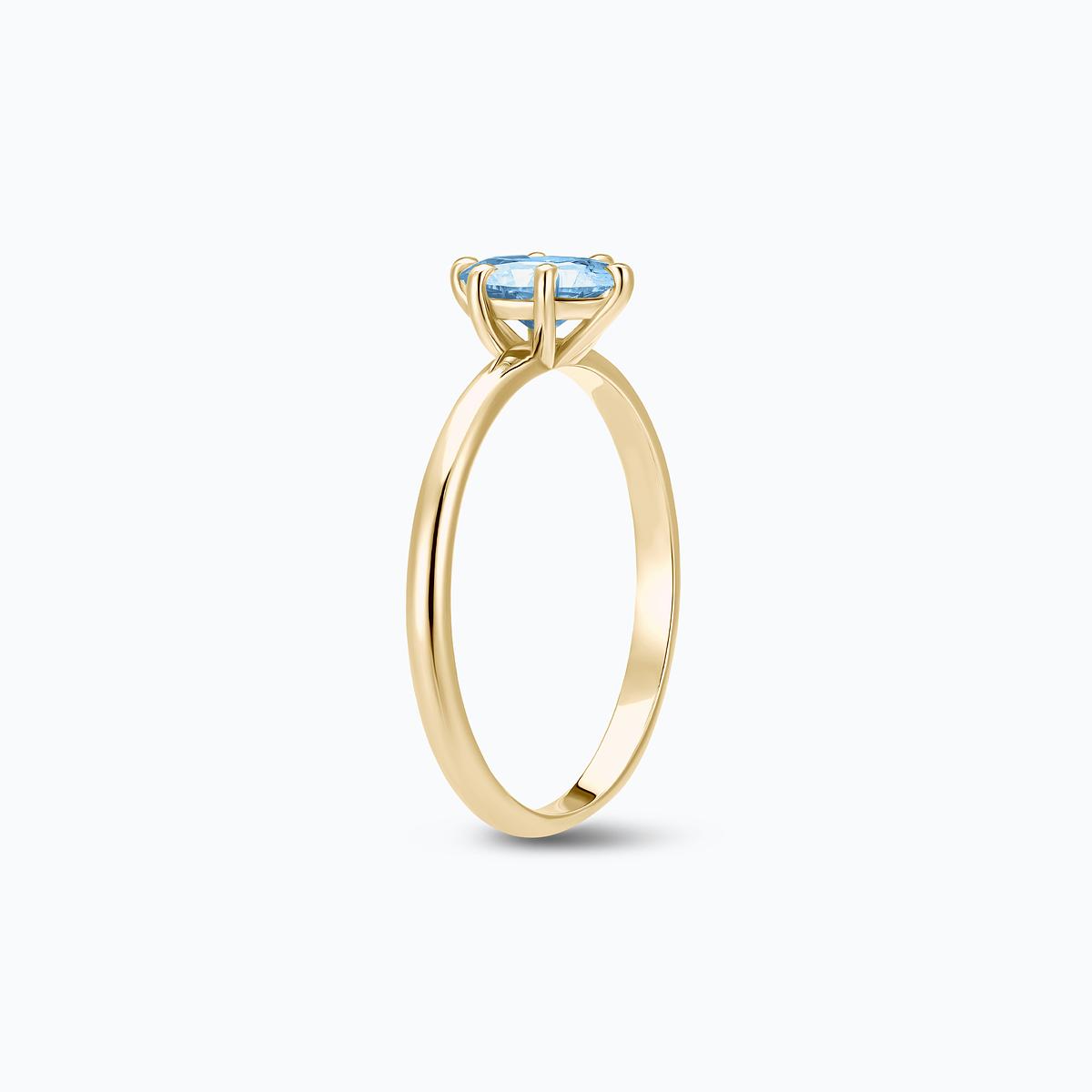 Solitaire Alva Ovale Aigue-Marine