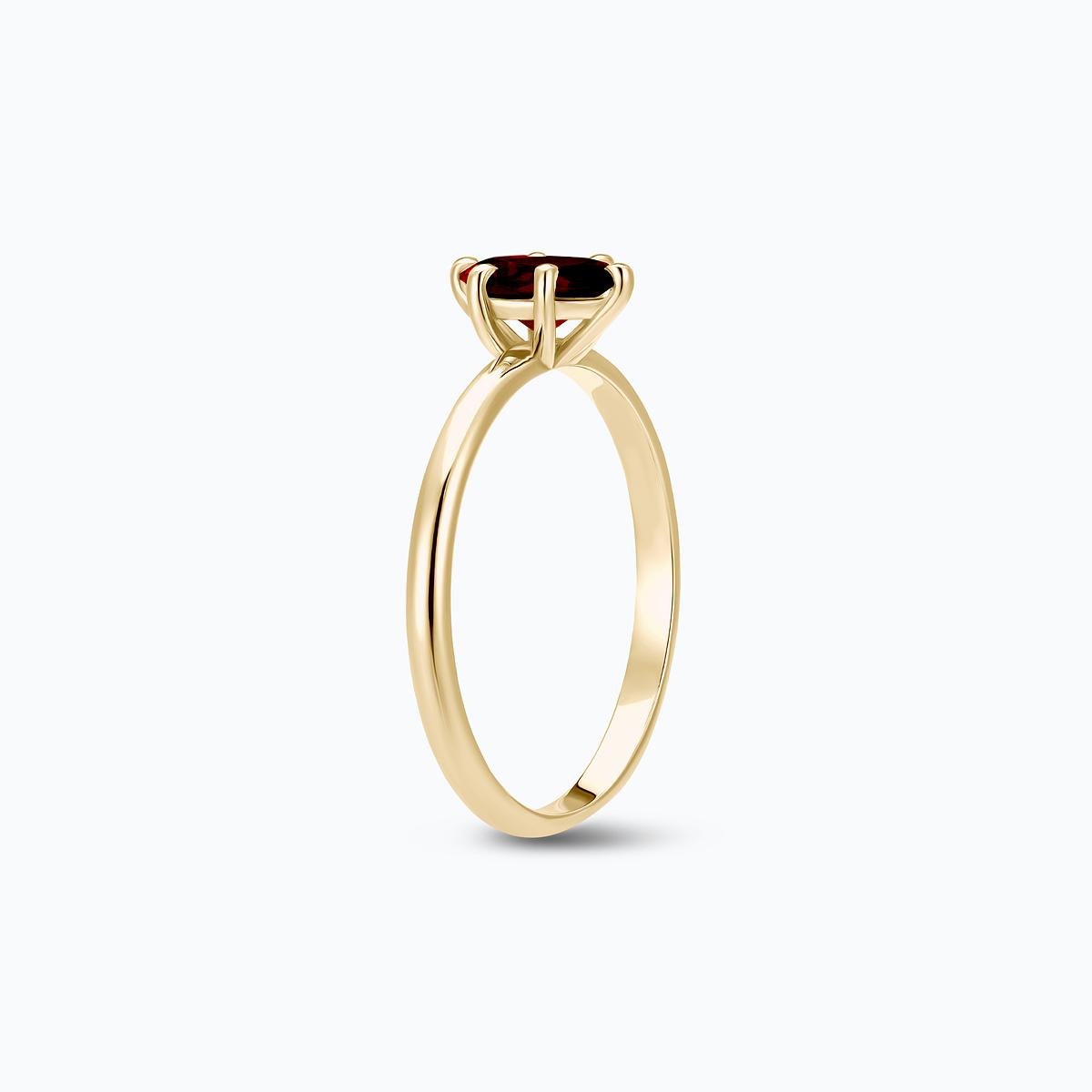 Solitaire Alva Ovale Grenat