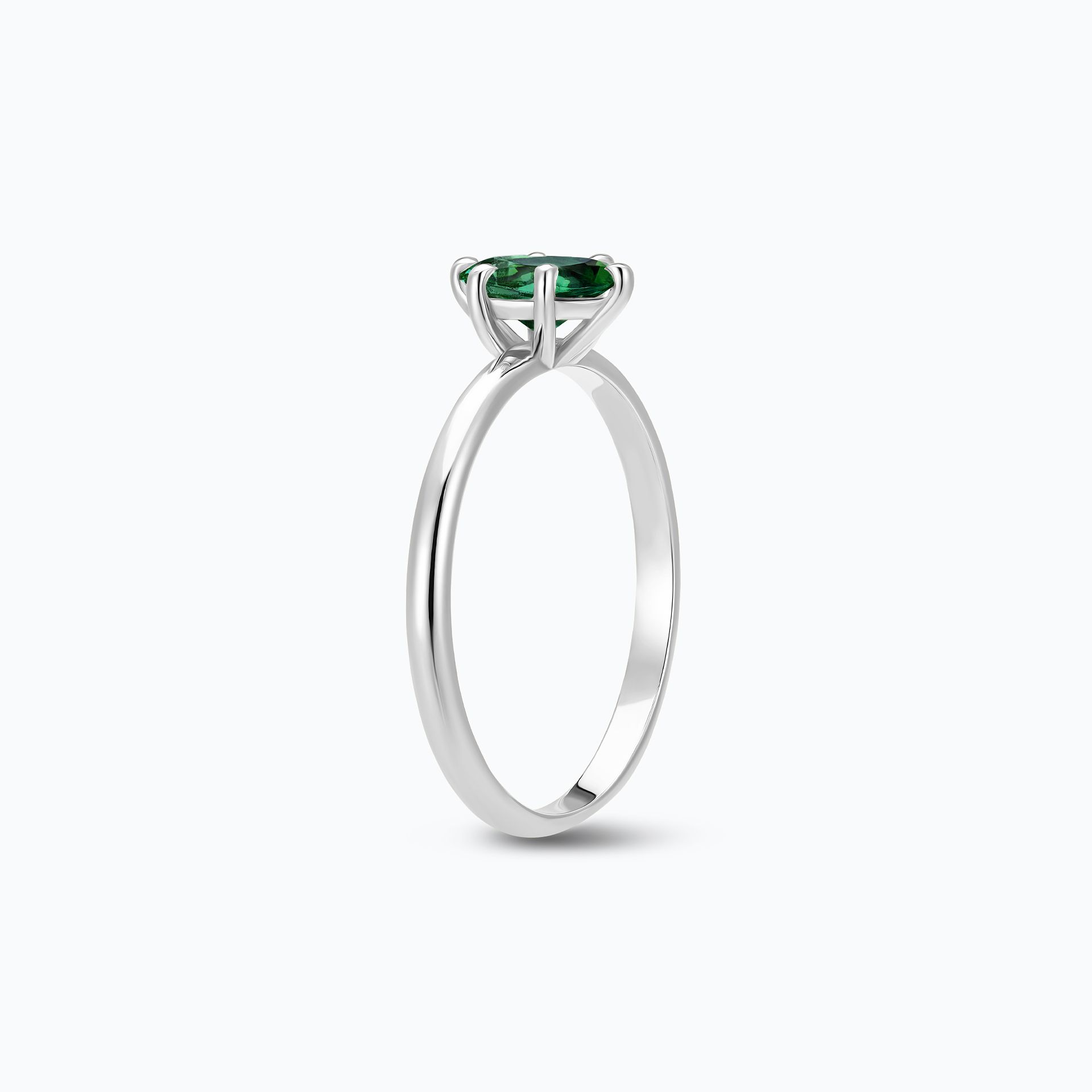 Solitaire Alva Ovale Émeraude