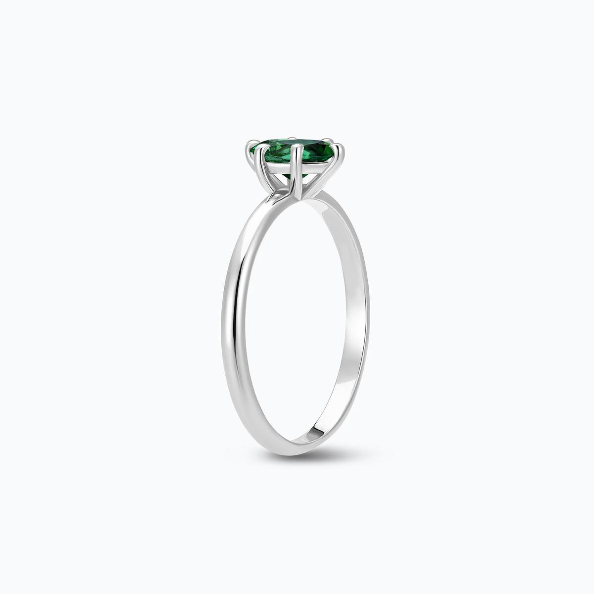 Solitaire Alva Ovale Émeraude