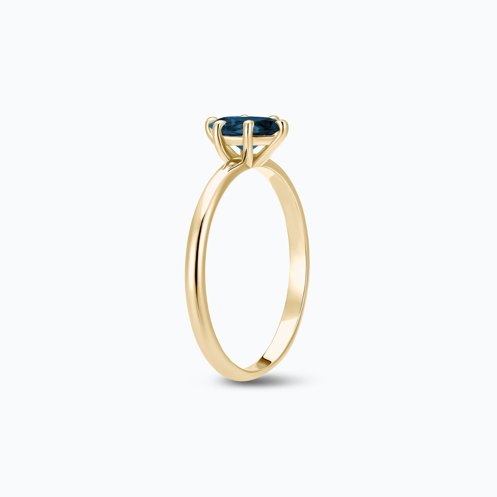 Solitaire Alva Ovale Topaze Blue London