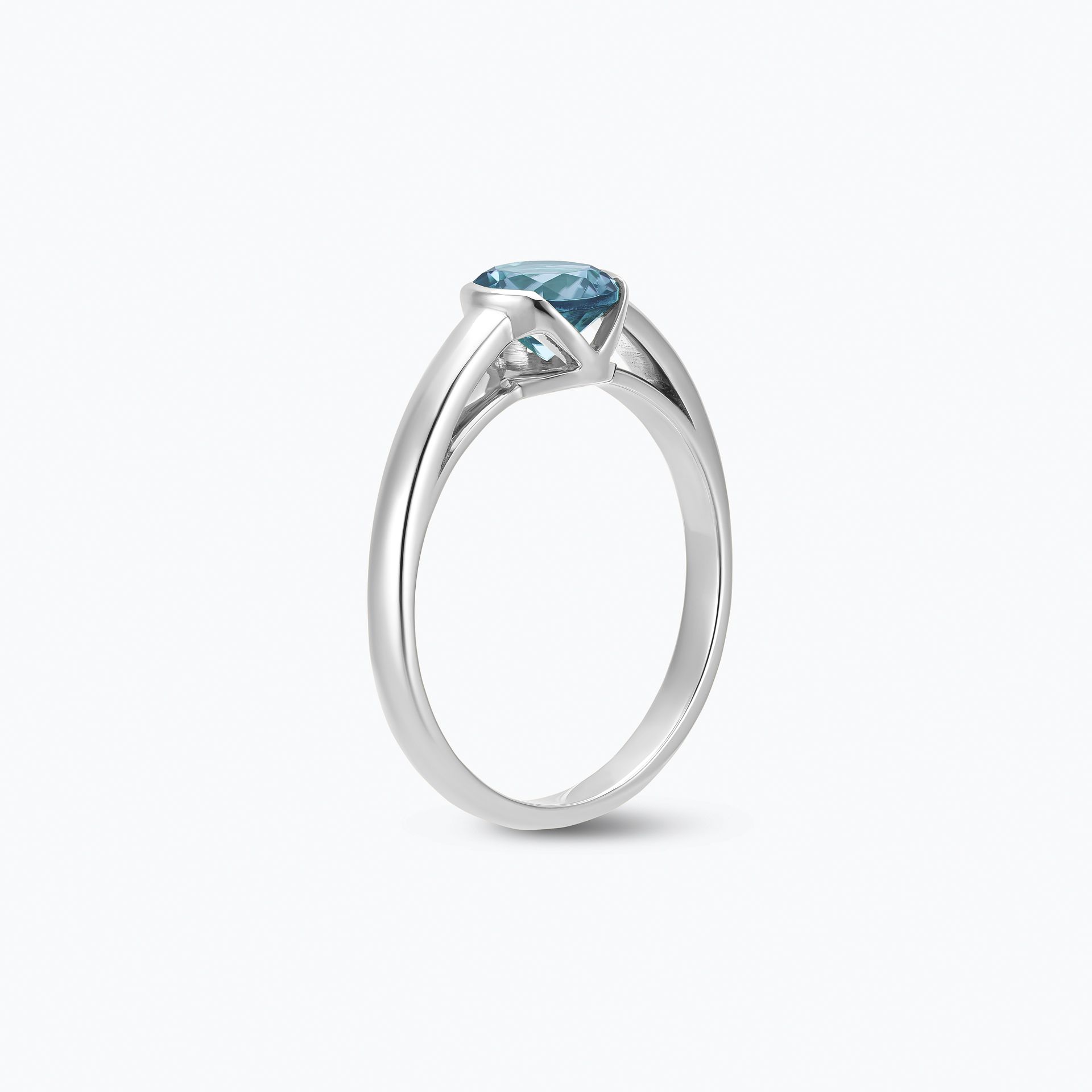 Bague Nymphéa Aigue-marine 6 mm