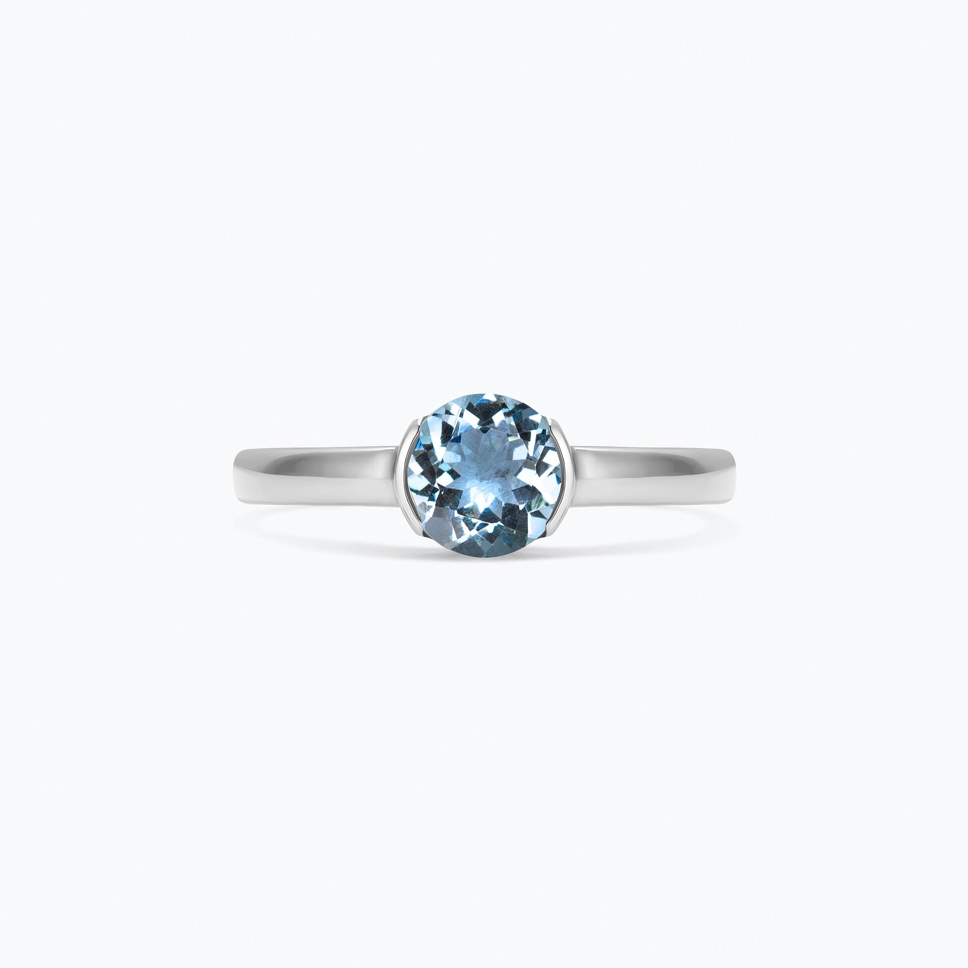 Bague Nymphéa Aigue-marine 6 mm
