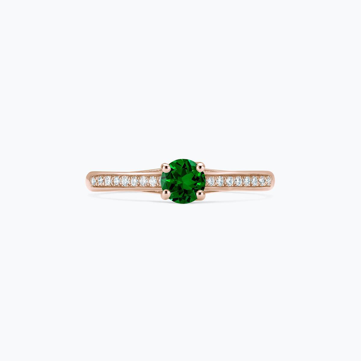Solitaire Pavé Fanny Tsavorite 4.5 mm