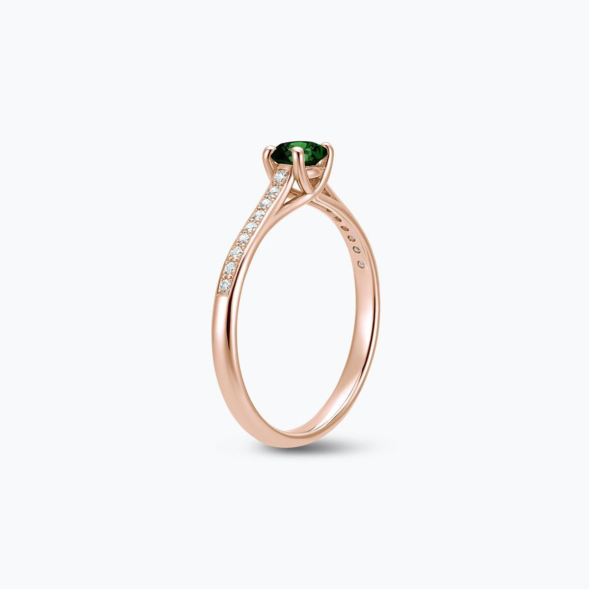 Solitaire Pavé Fanny Tsavorite 4.5 mm