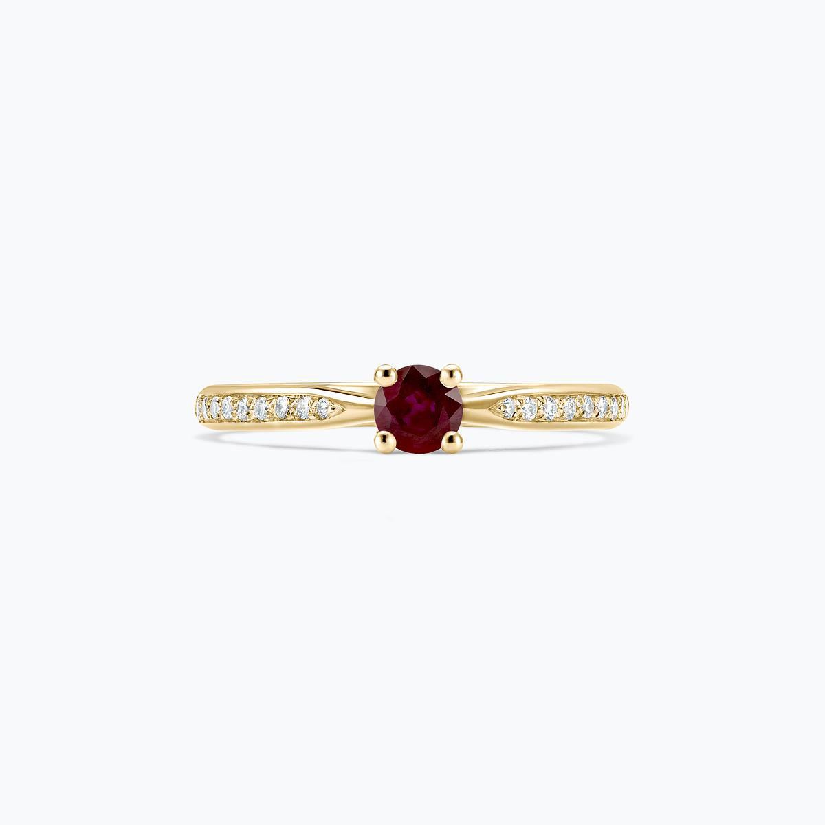 Solitaire Pavé Luna Rubis 3.5 mm