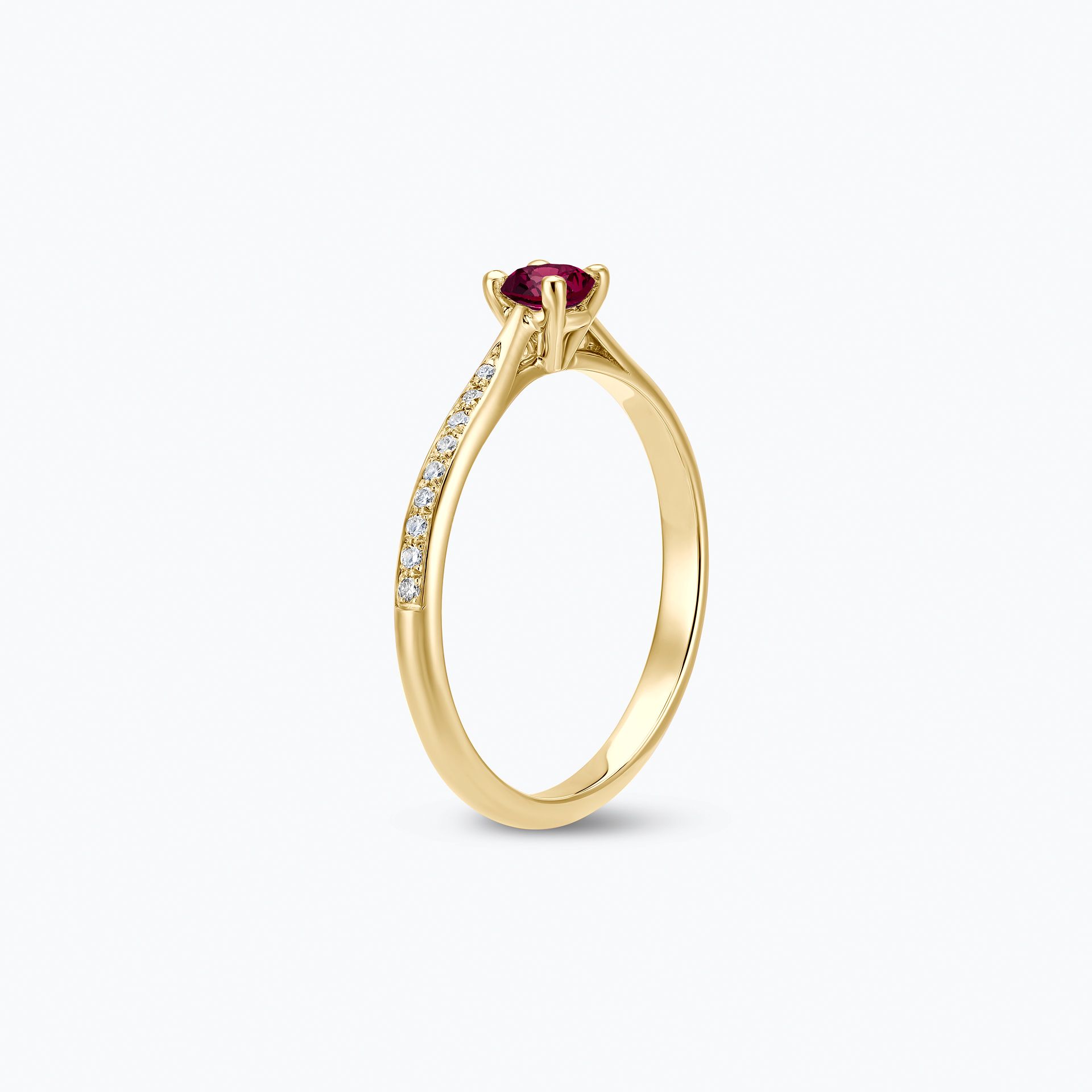 Solitaire Pavé Luna Rubis 3.5 mm