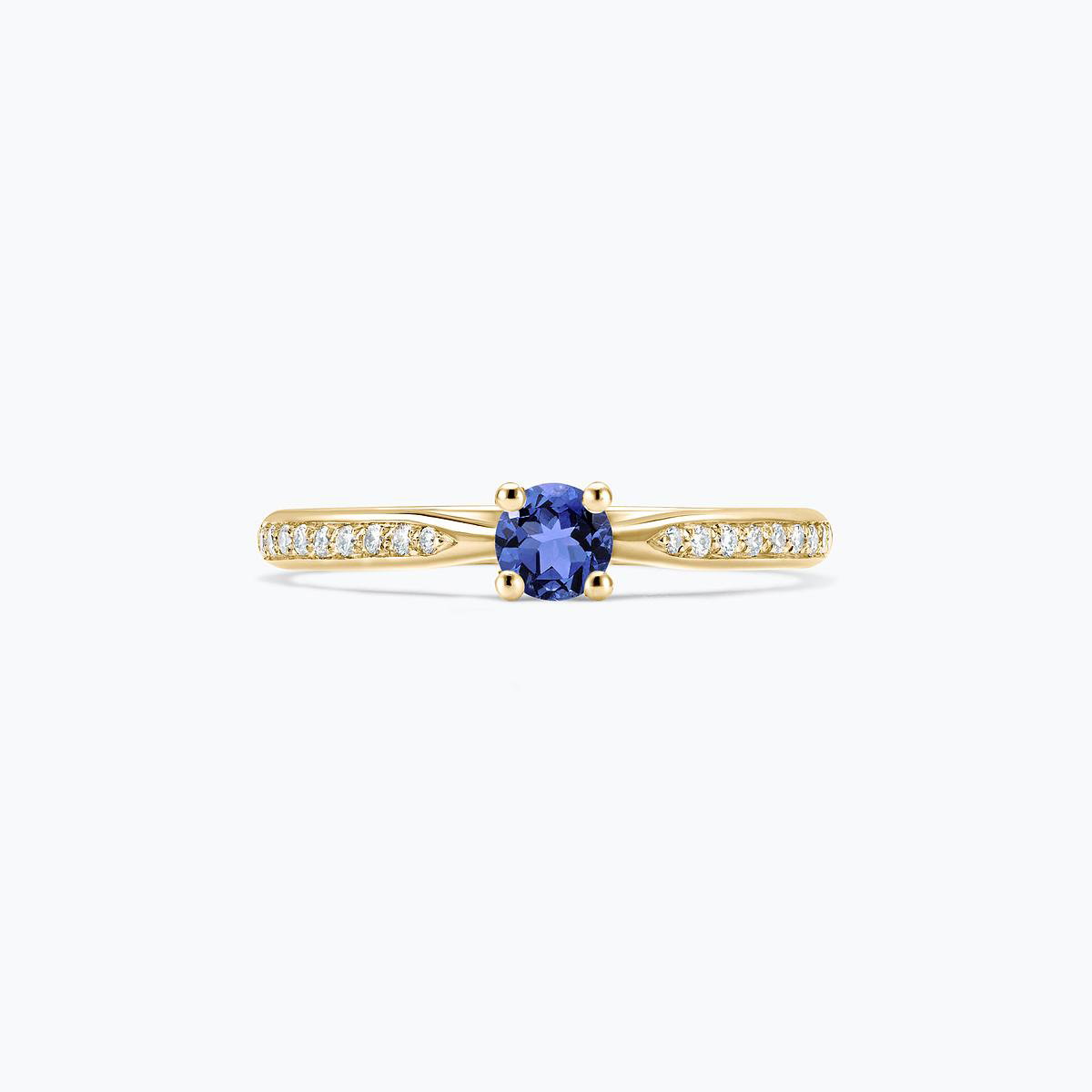 Solitaire Pavé Luna Tanzanite 3.5 mm