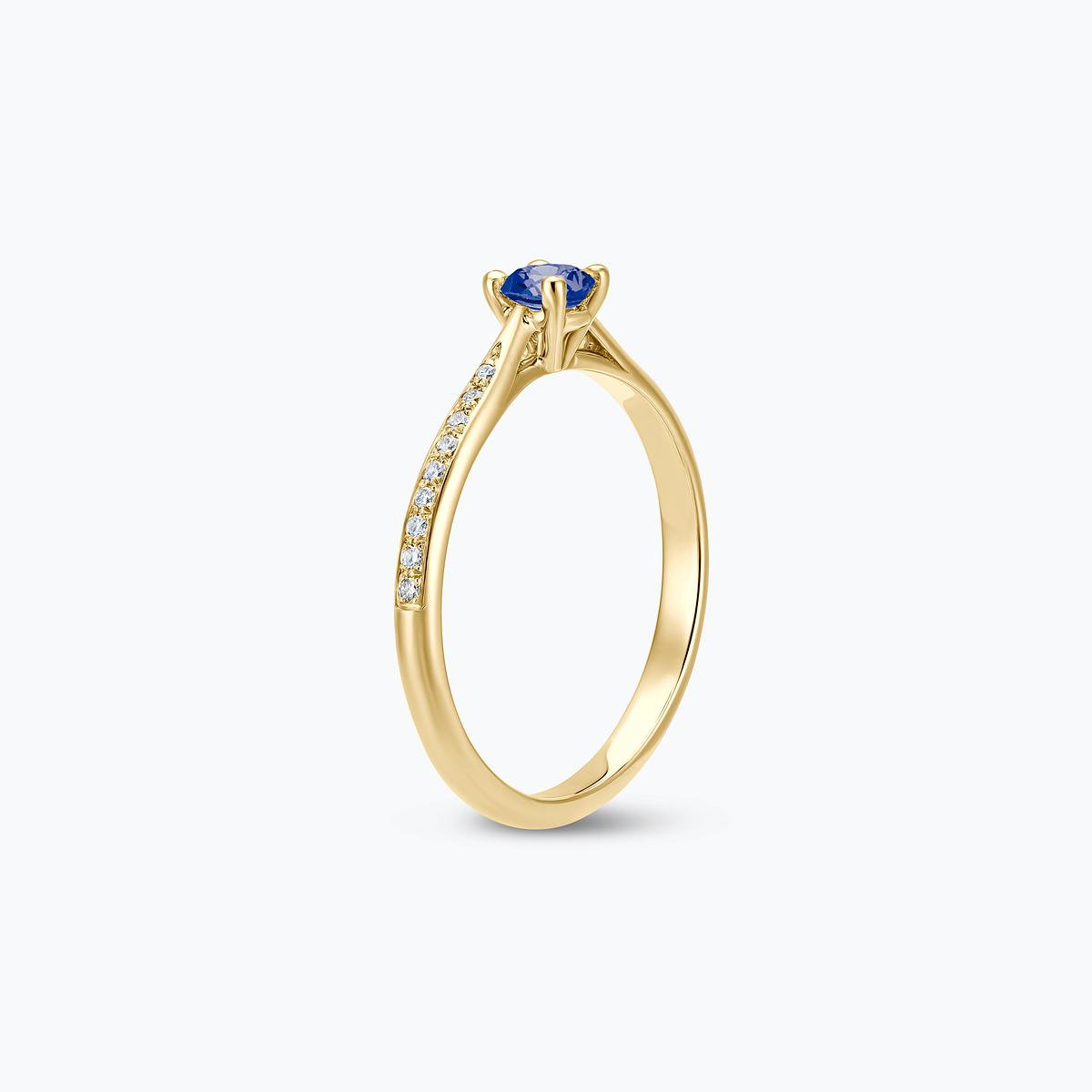 Solitaire Pavé Luna Tanzanite 3.5 mm