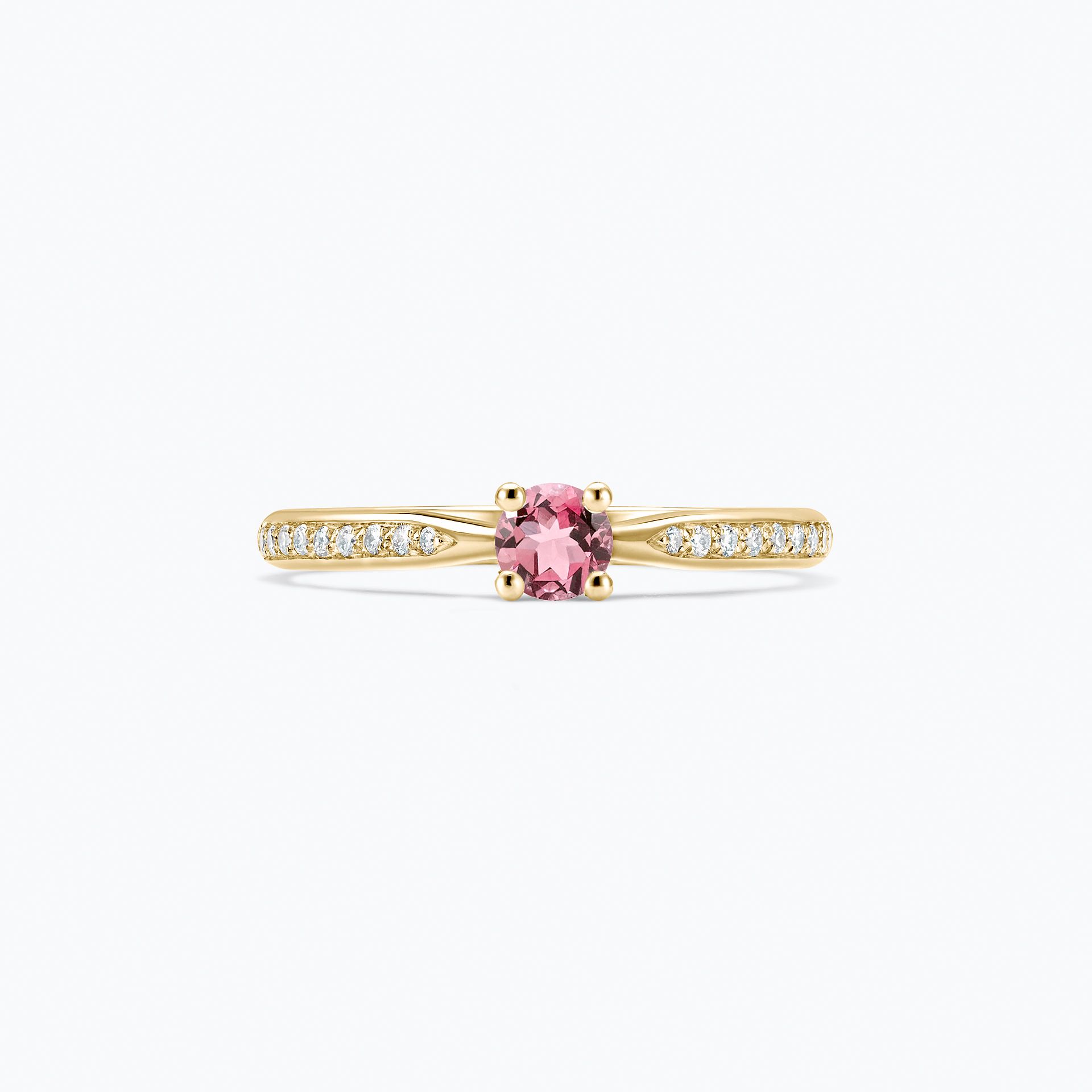 Solitaire Pavé Luna Tourmaline 3.5 mm