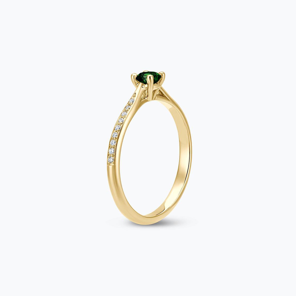 Solitaire Pavé Luna Tsavorite 3.5 mm