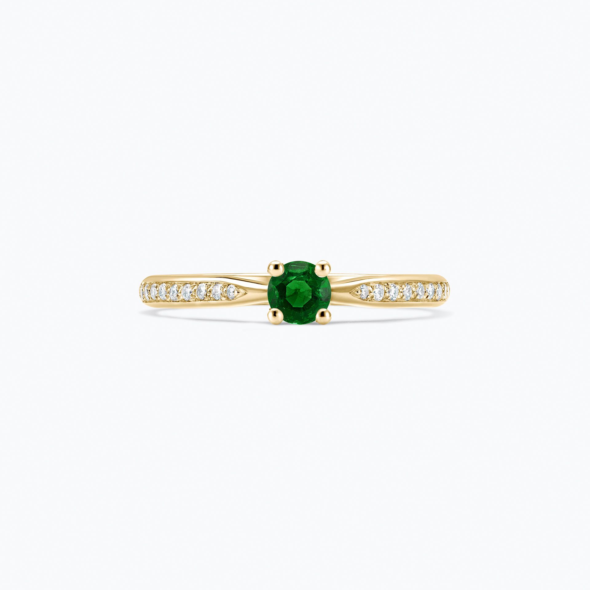Solitaire Pavé Luna Tsavorite 3.5 mm
