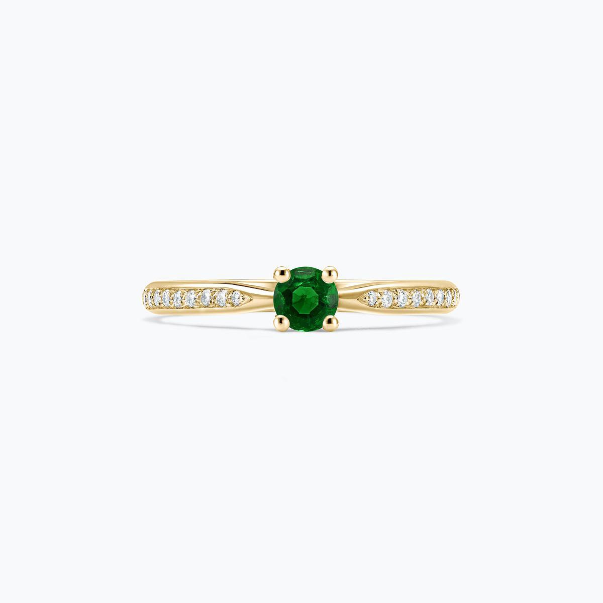 Solitaire Pavé Luna Tsavorite 3.5 mm