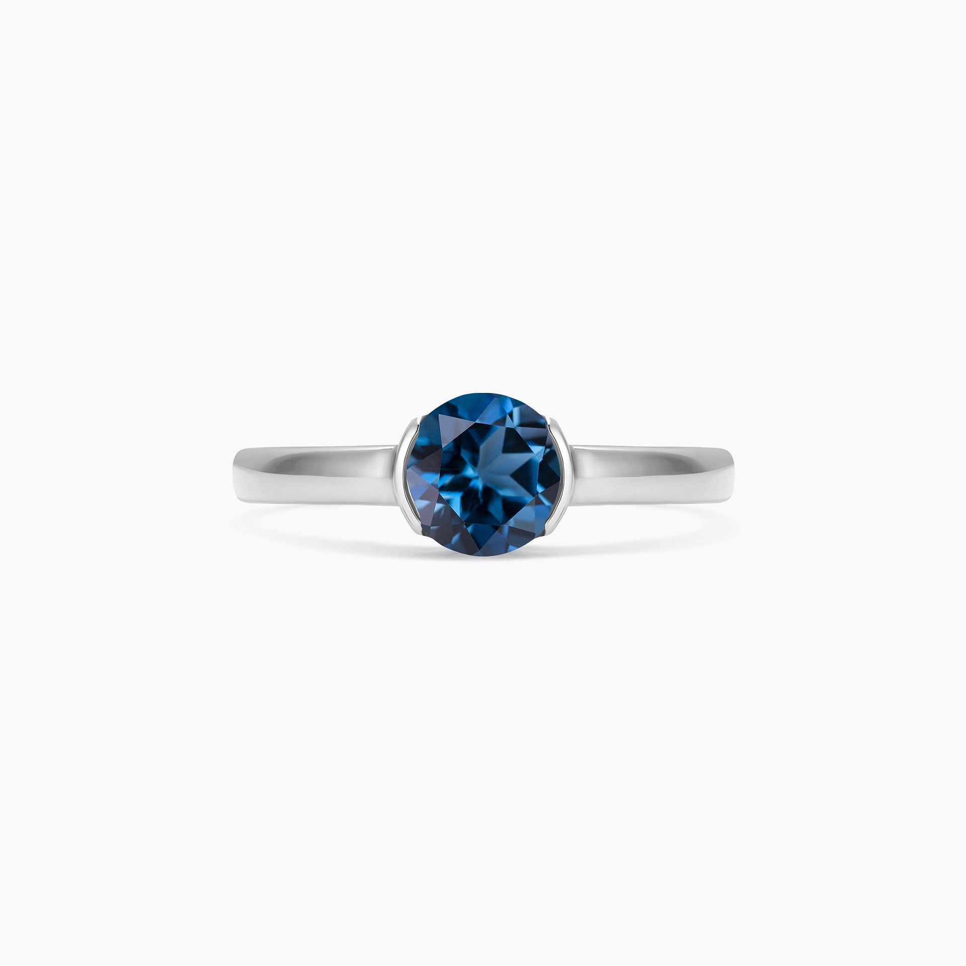Bague Nymphéa Topaze Blue London 6 mm
